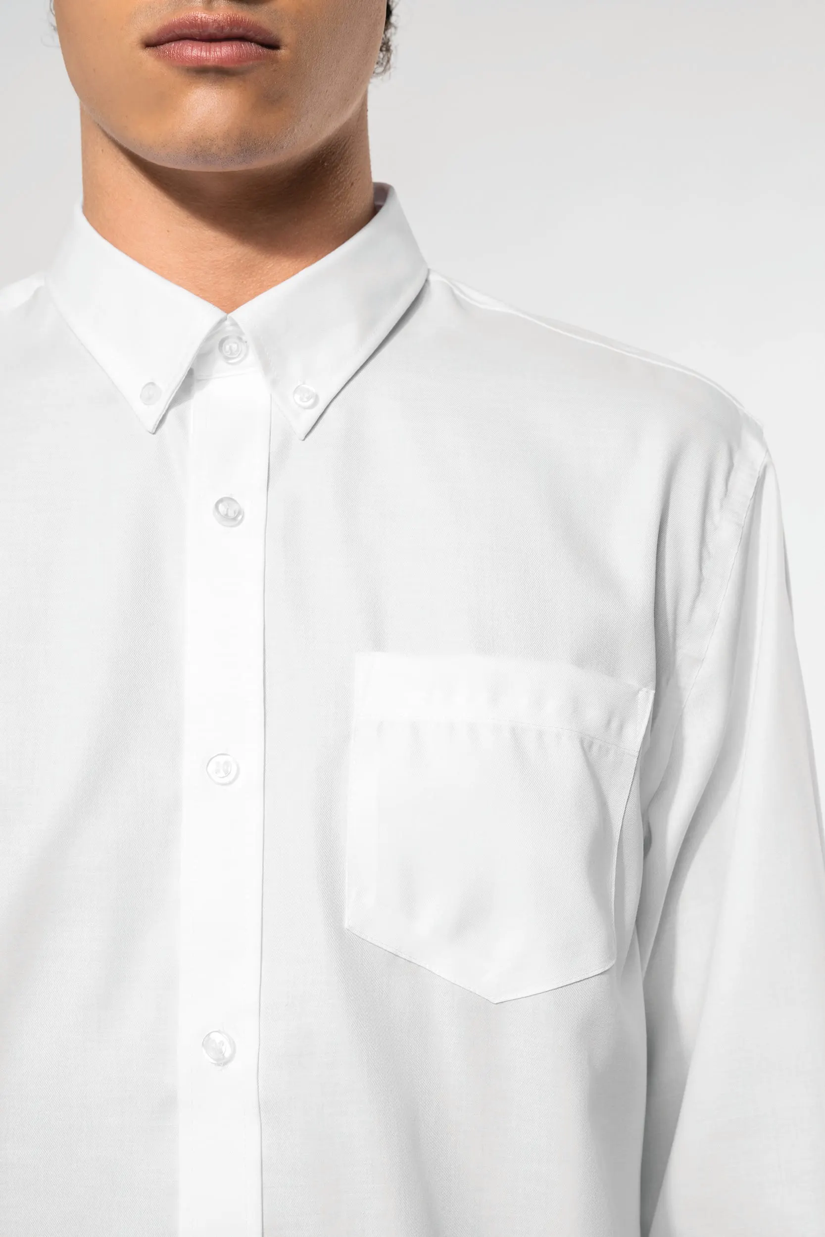 Camisa no-plancha manga larga hombre