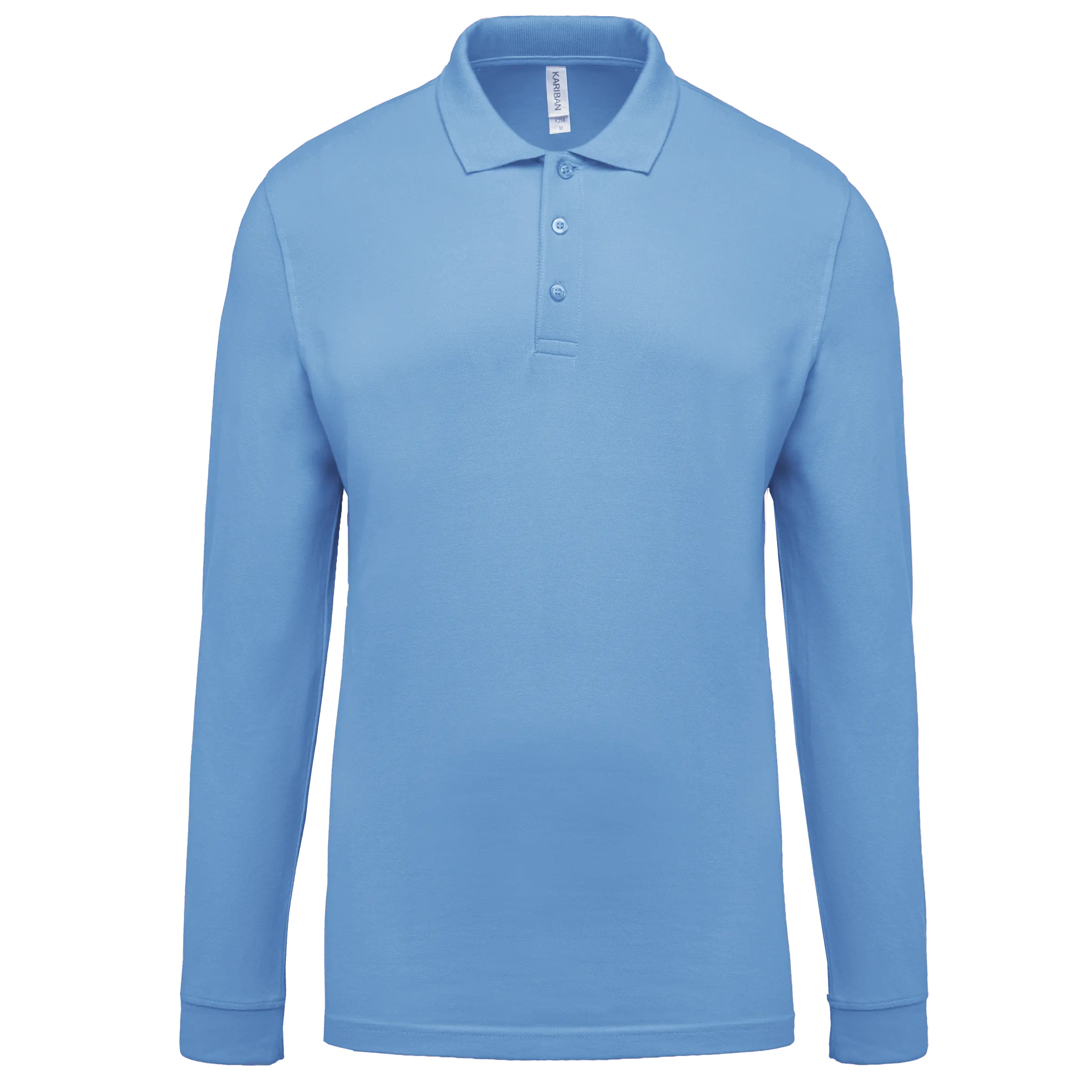 Polo piqué de manga larga de hombre