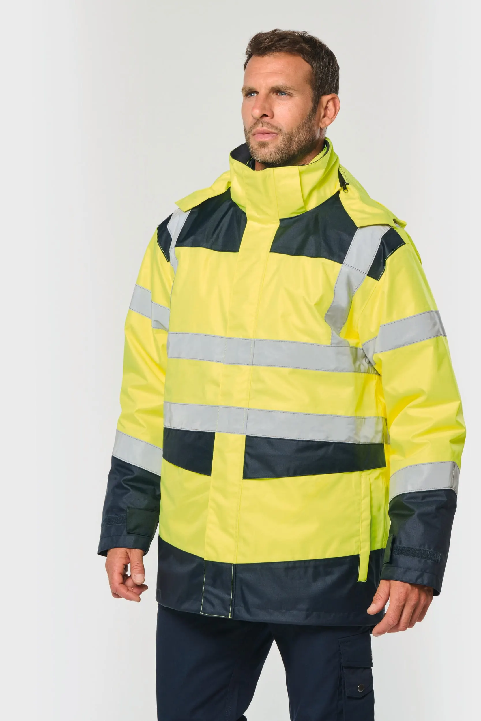 Parka de seguridad reciclada 4 en 1 unisex