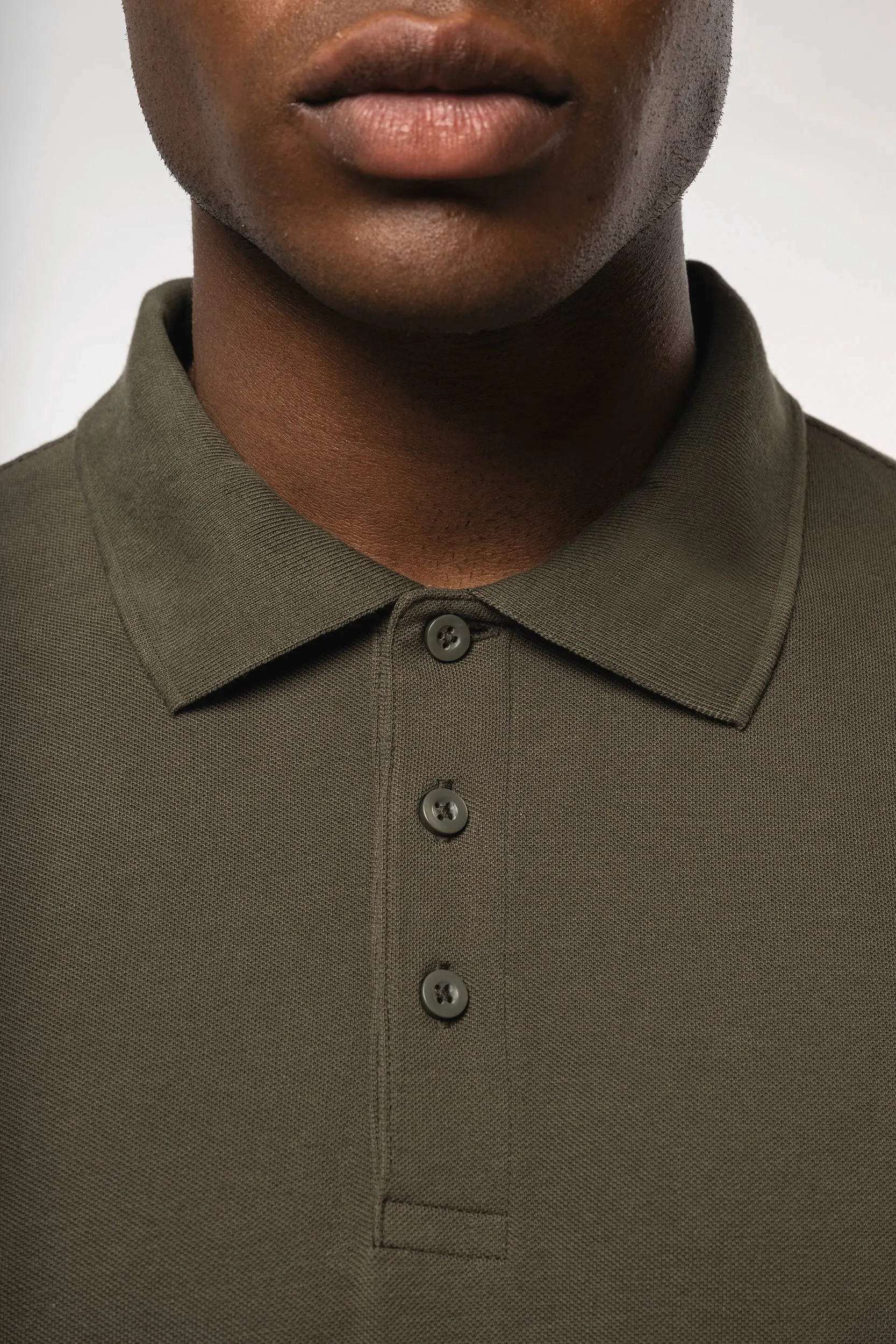 Polo manga larga hombre