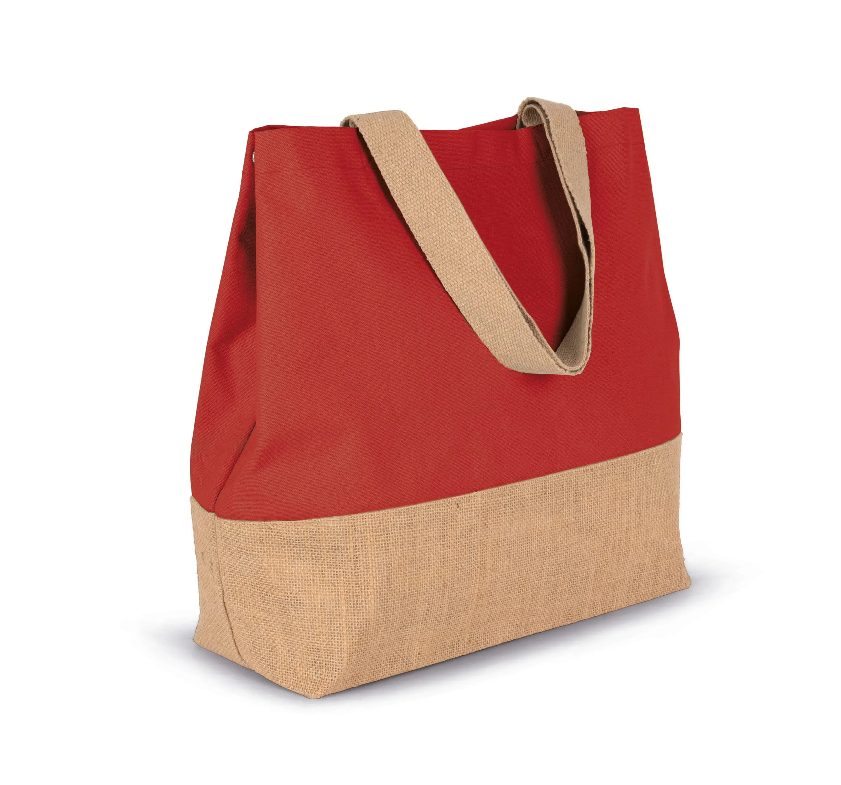 Bolsa shopper de yute & algodón canvas