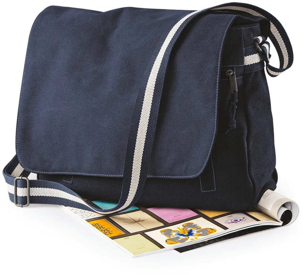 Bolsa mensajero canvas estilo vintage
