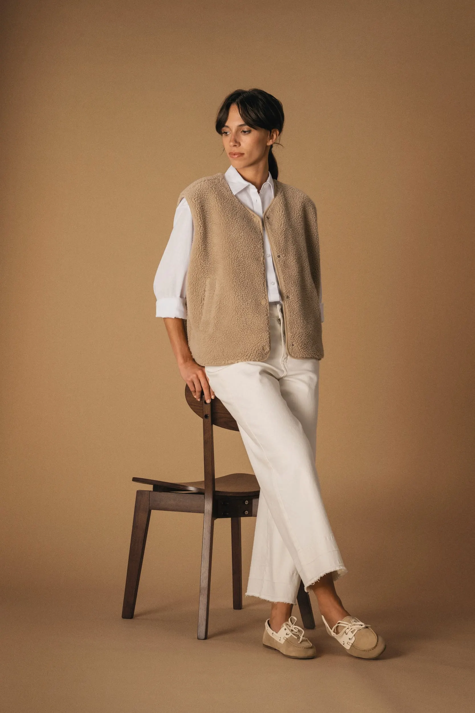 Chaleco de sherpa mujer<br/>