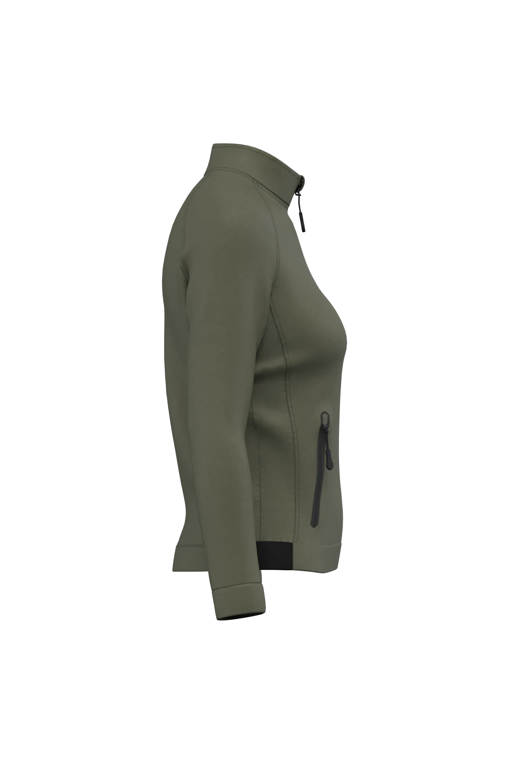 Chaqueta cuello alto mujer