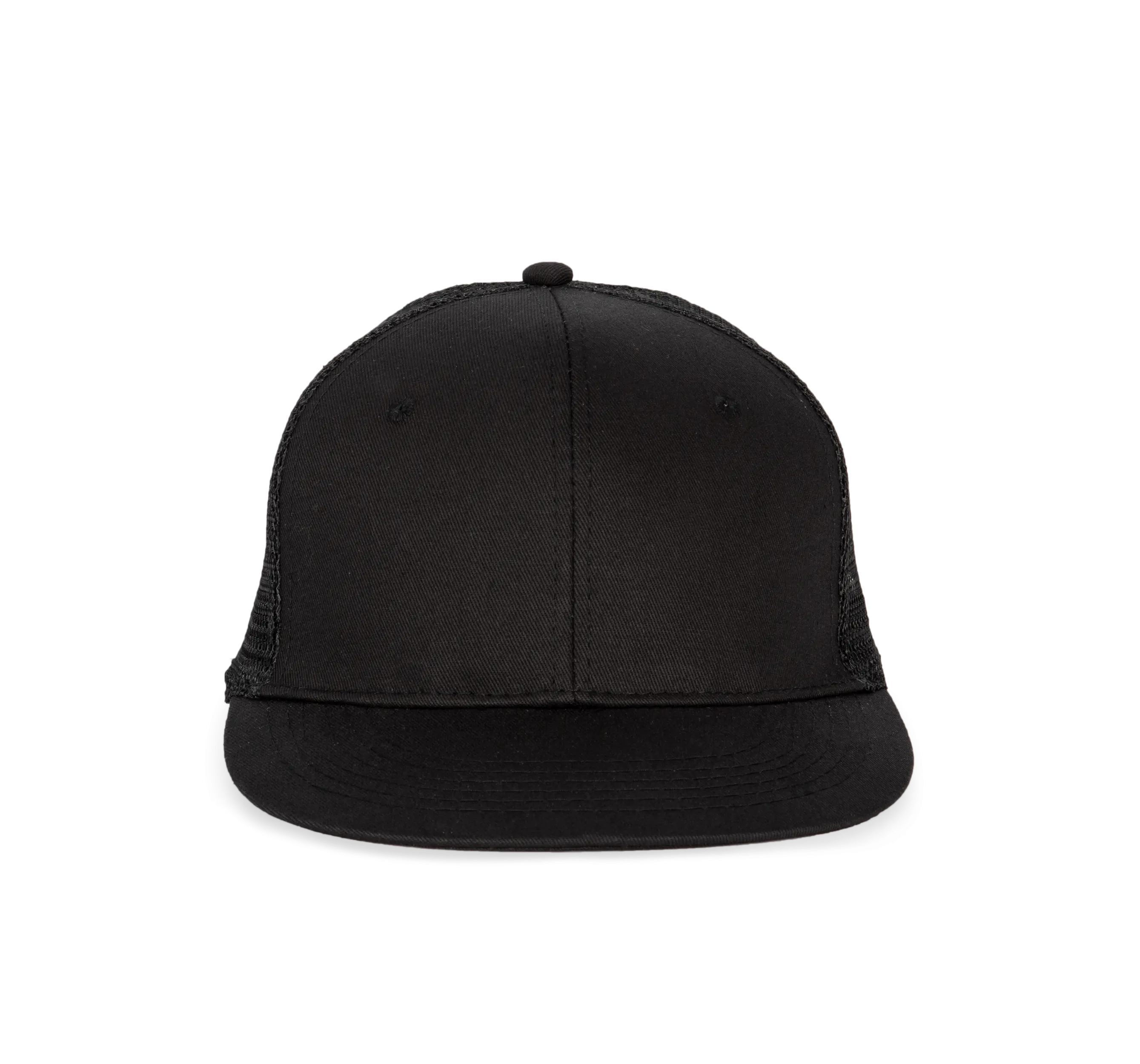 Gorra trucker - 6 paneles visera plana