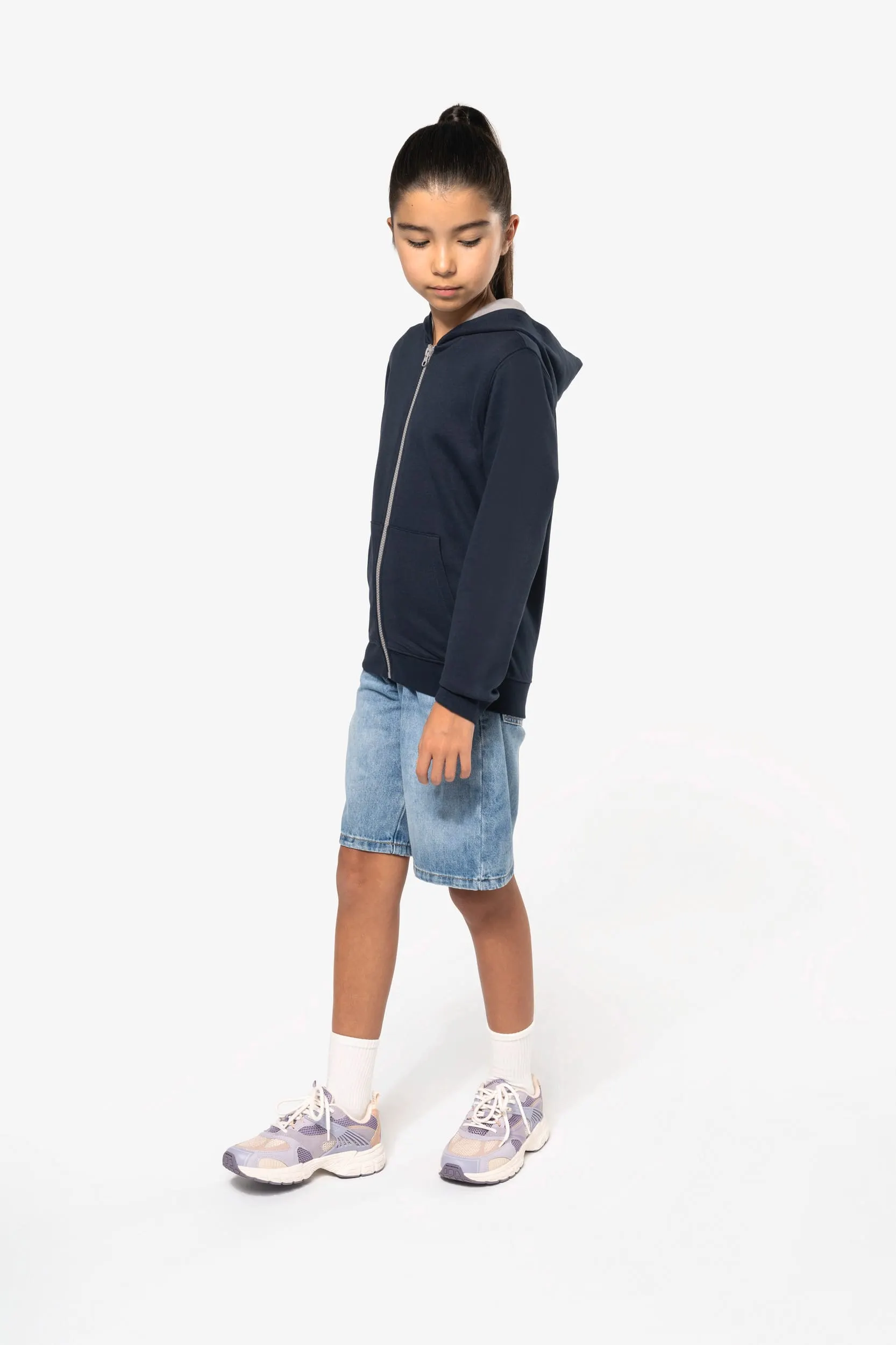 Sudadera capucha y cremallera niños