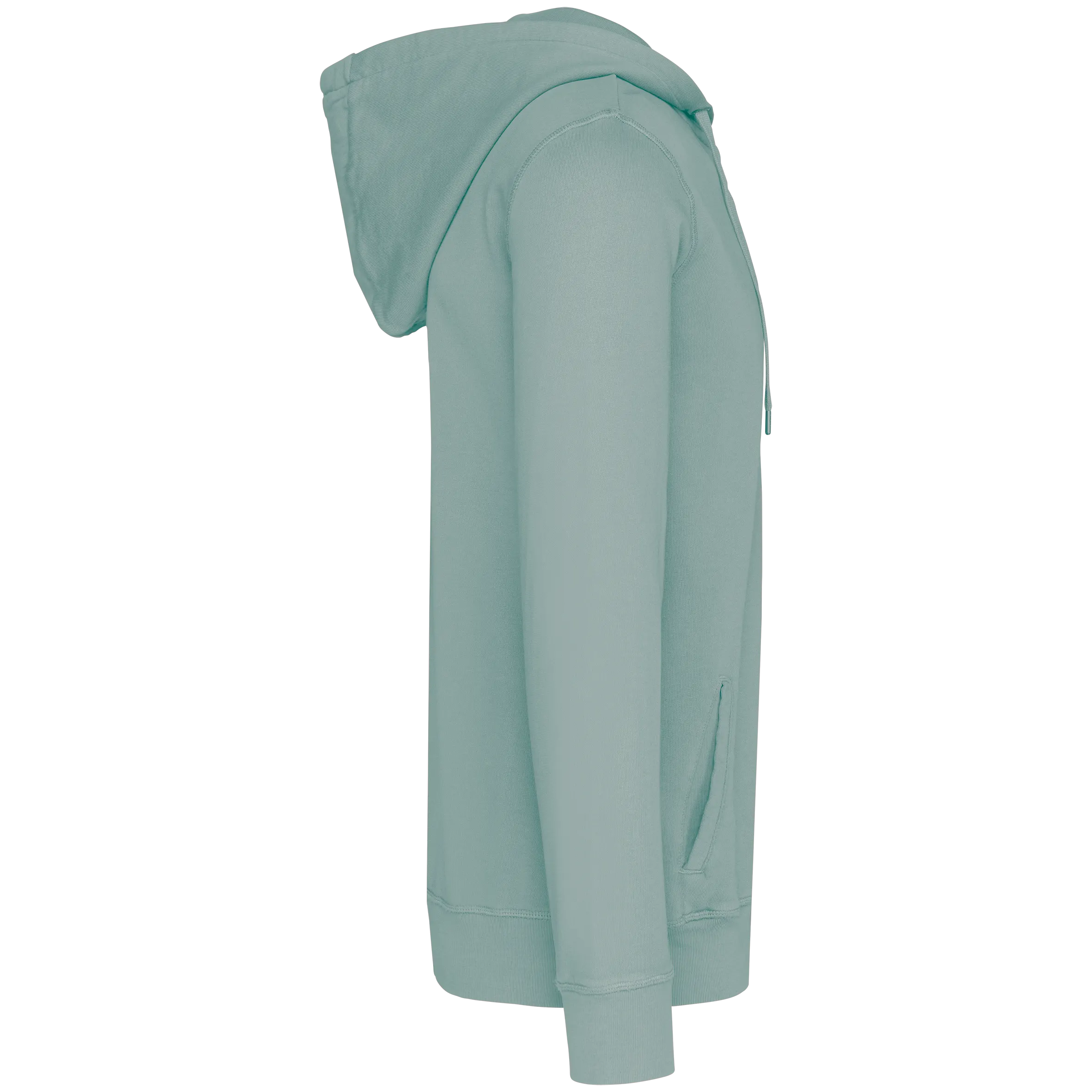 Sudadera ecorresponsable con cremallera y capucha French Terry unisex