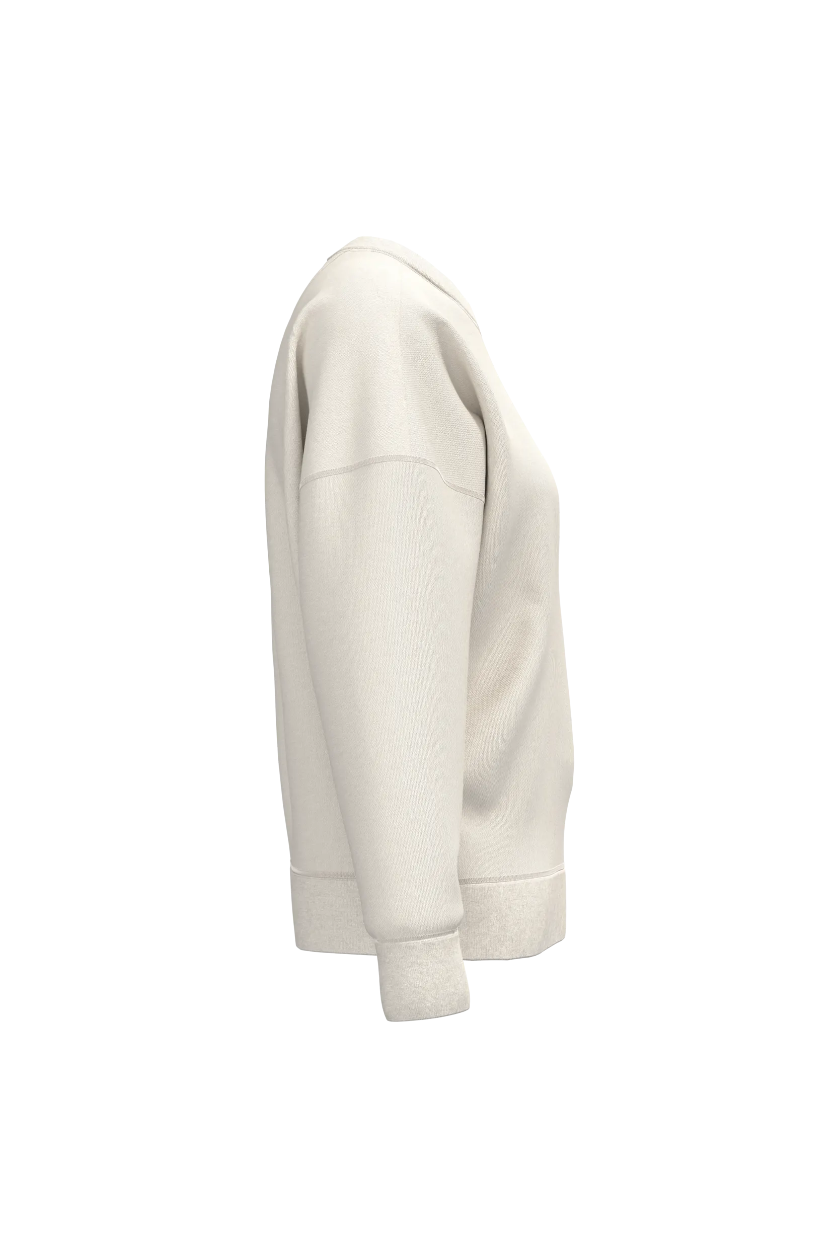Sudadera ecorresponsable cuello redondo hombros caídos mujer