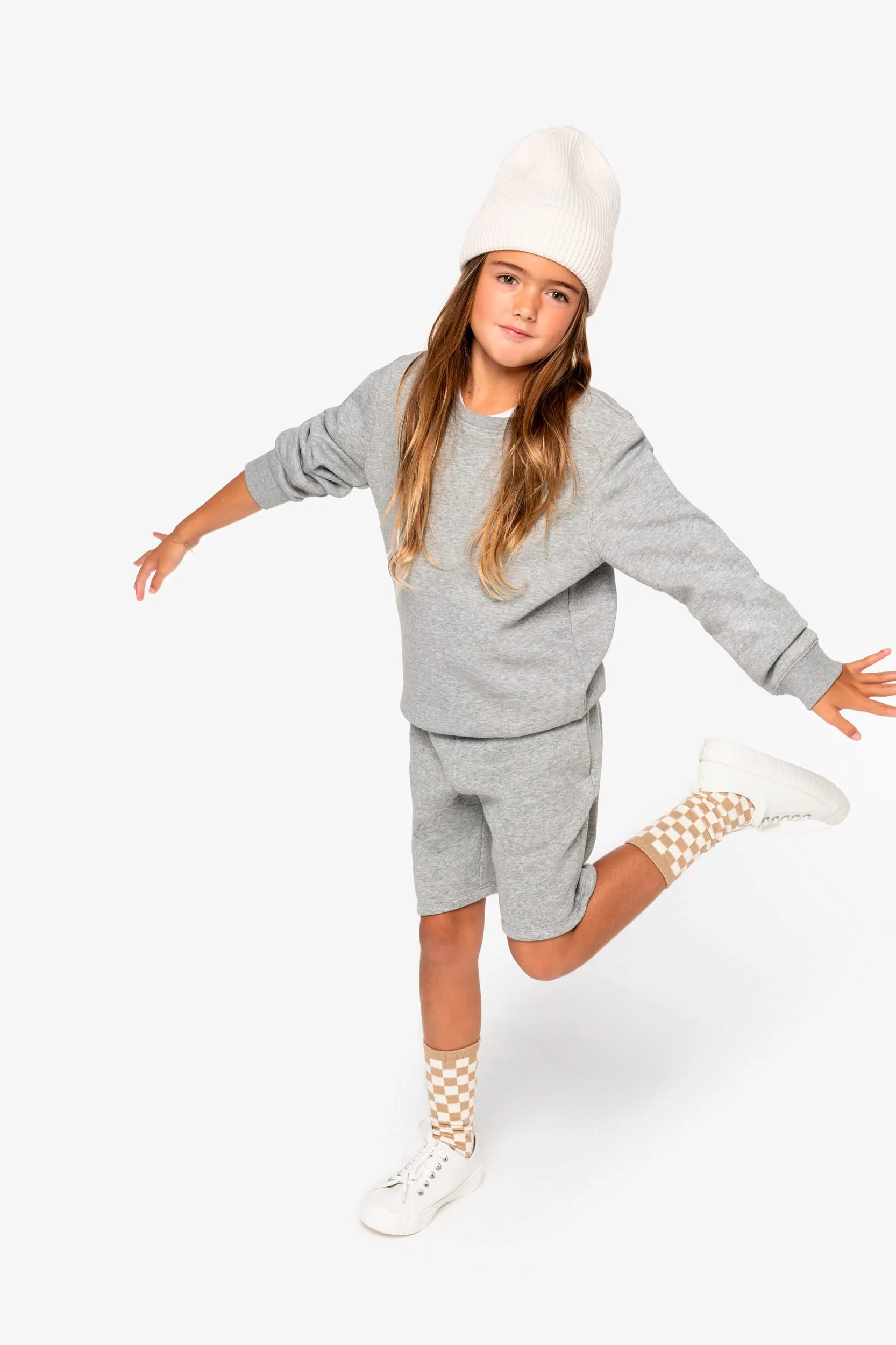 Bermuda ecorresponsable de felpa infantil