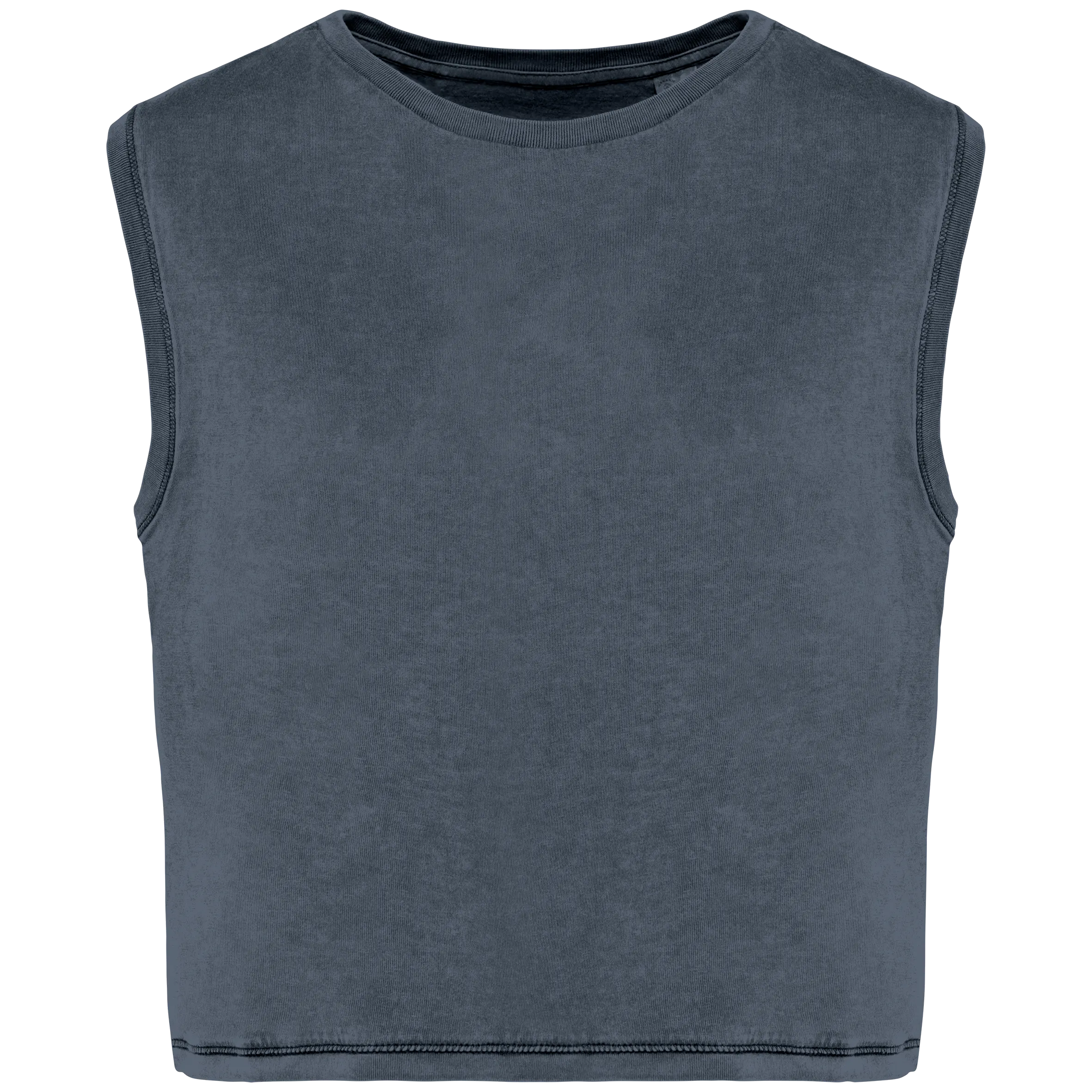 Camiseta crop ecorresponsable sin mangas mujer