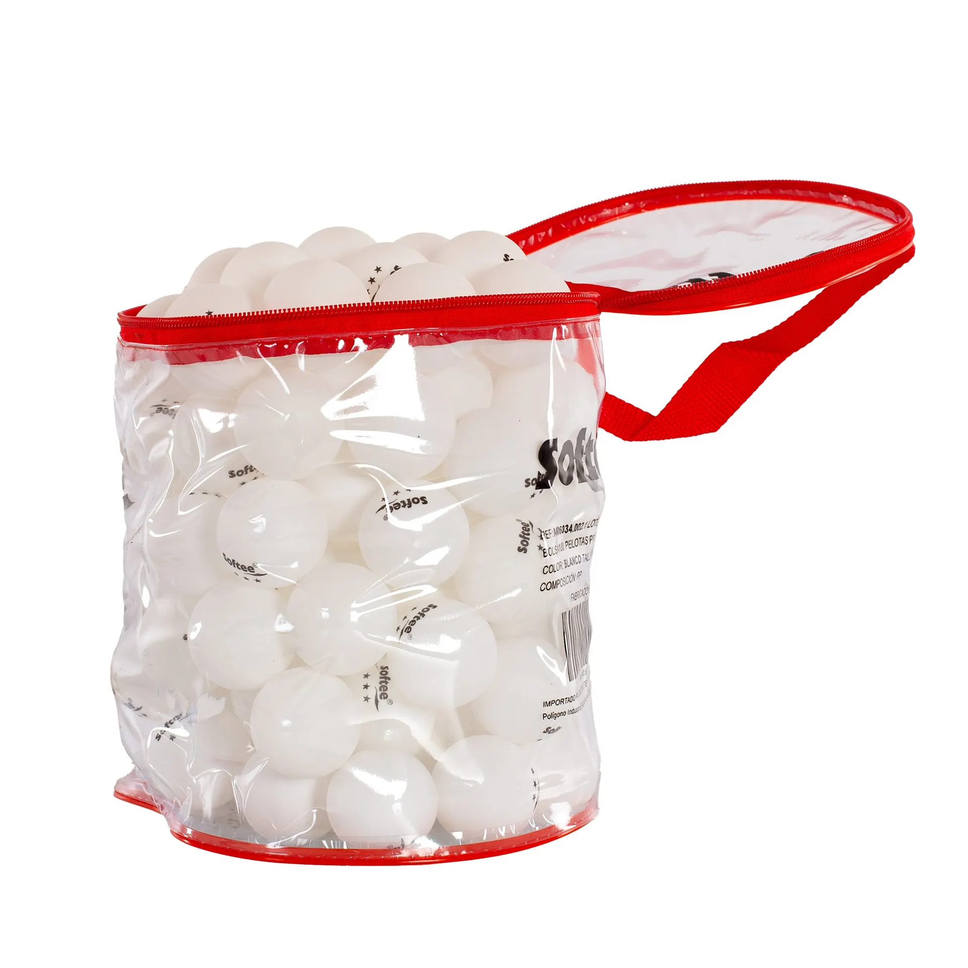 BOLSA 100 PELOTAS PP TENIS DE MESA SOFTEE