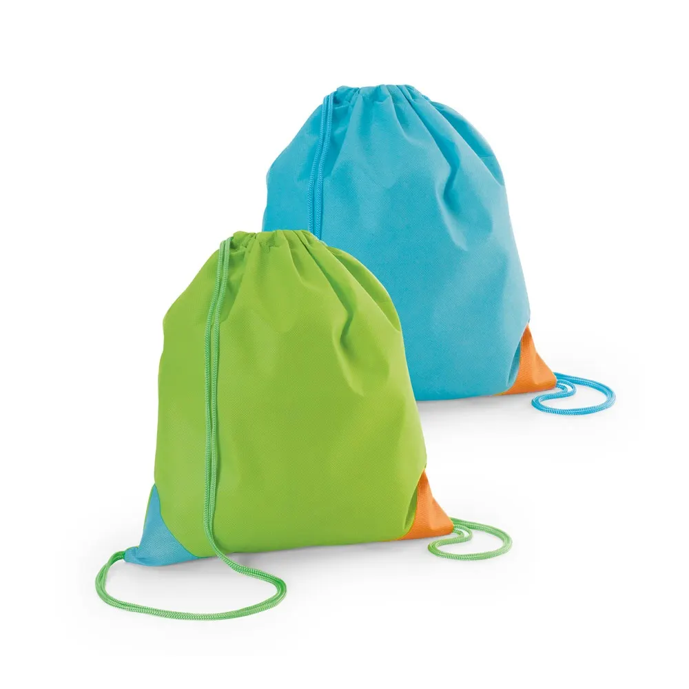 BISSAYA. Saco colorido em não-tecido com cordão (80 g/m²)