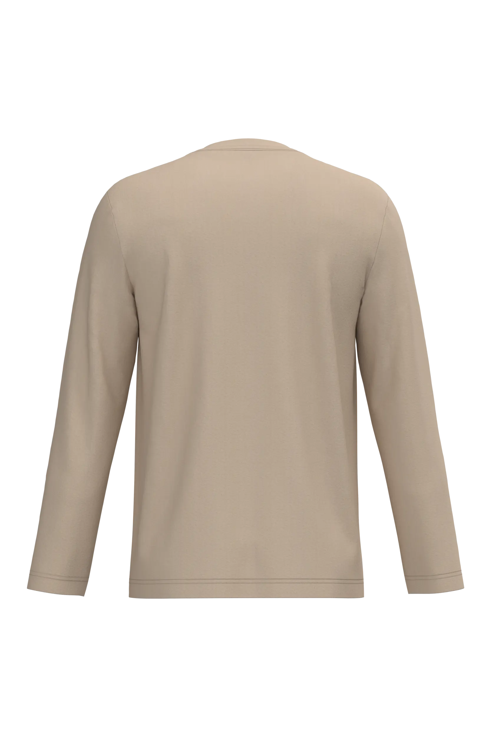 Camiseta manga larga y cuello de pico hombre