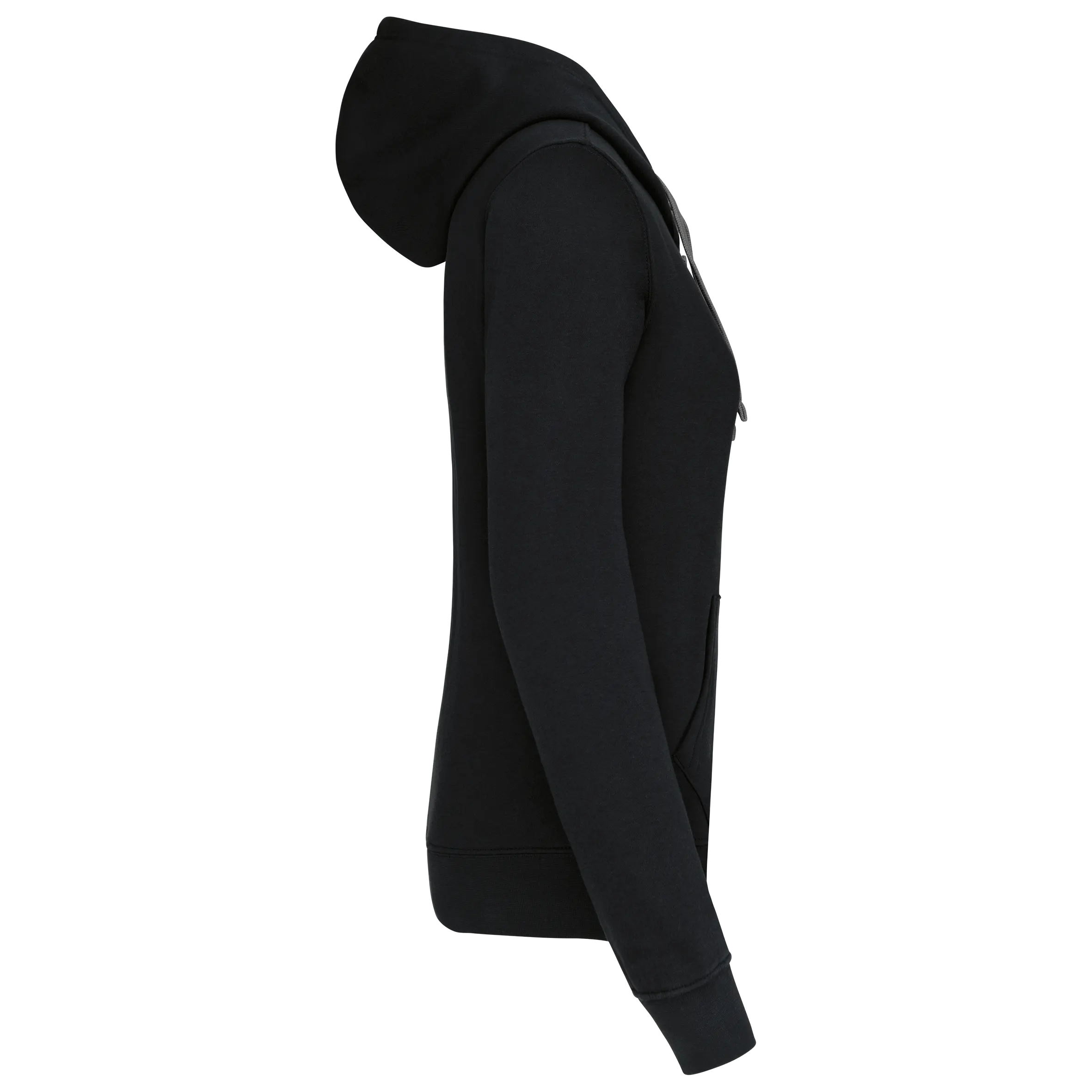 Sudadera capucha y cremallera contrastada mujer