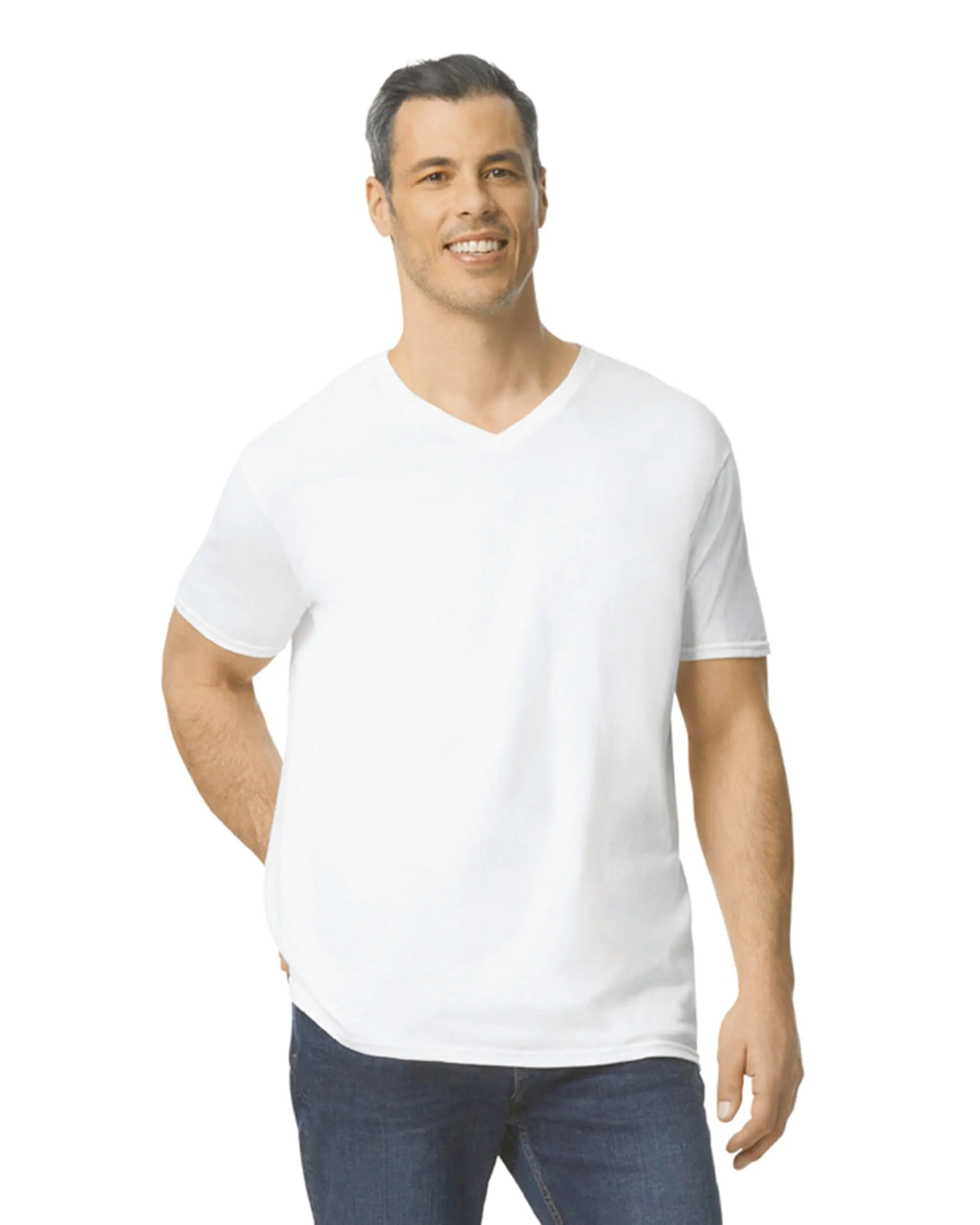 Camiseta SoftStyle cuello de pico hombre