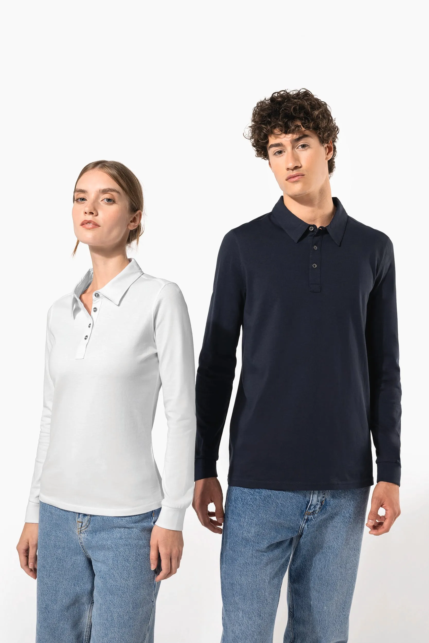 Polo jersey manga larga mujer