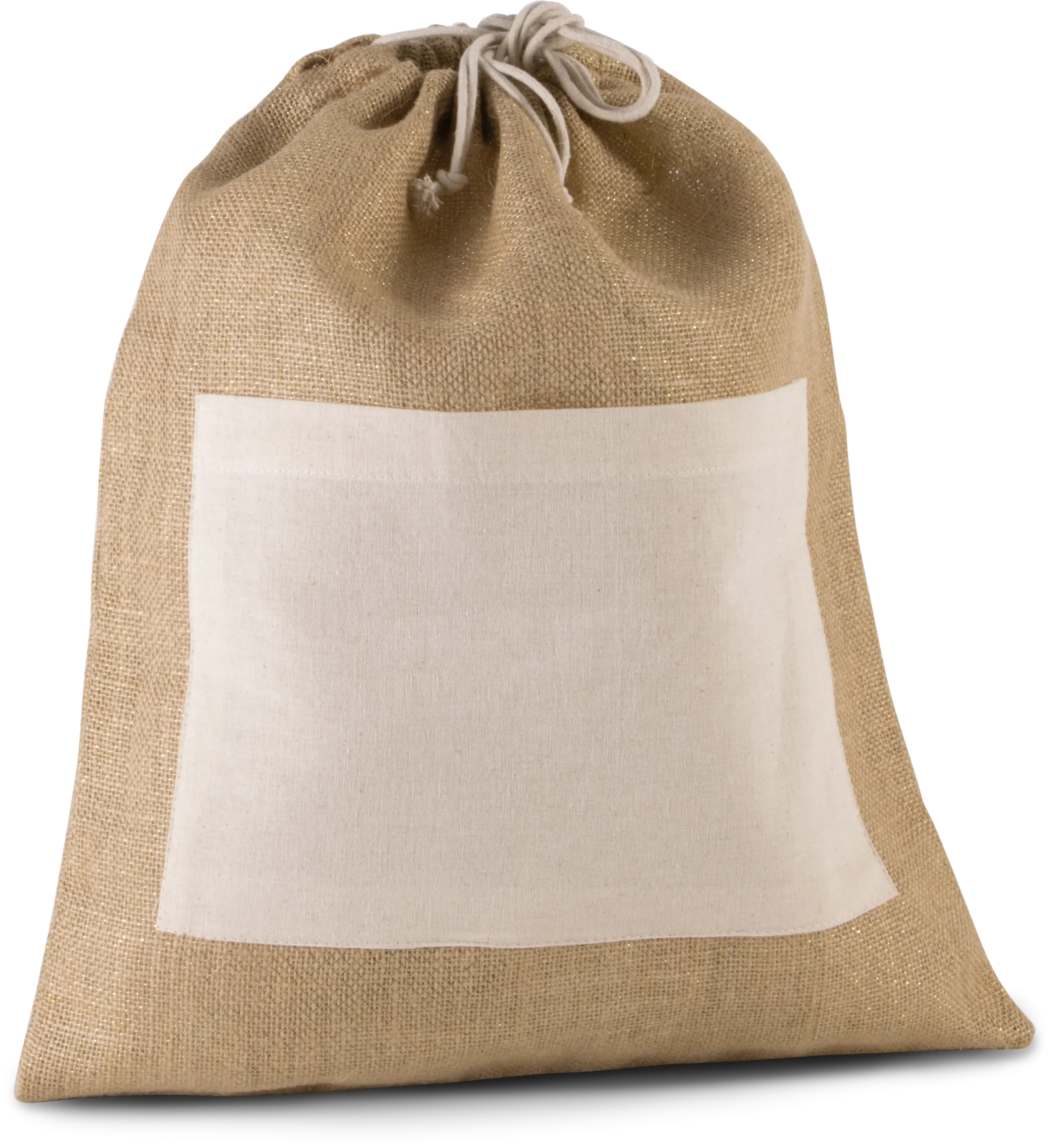Bolsa de yute con cordones