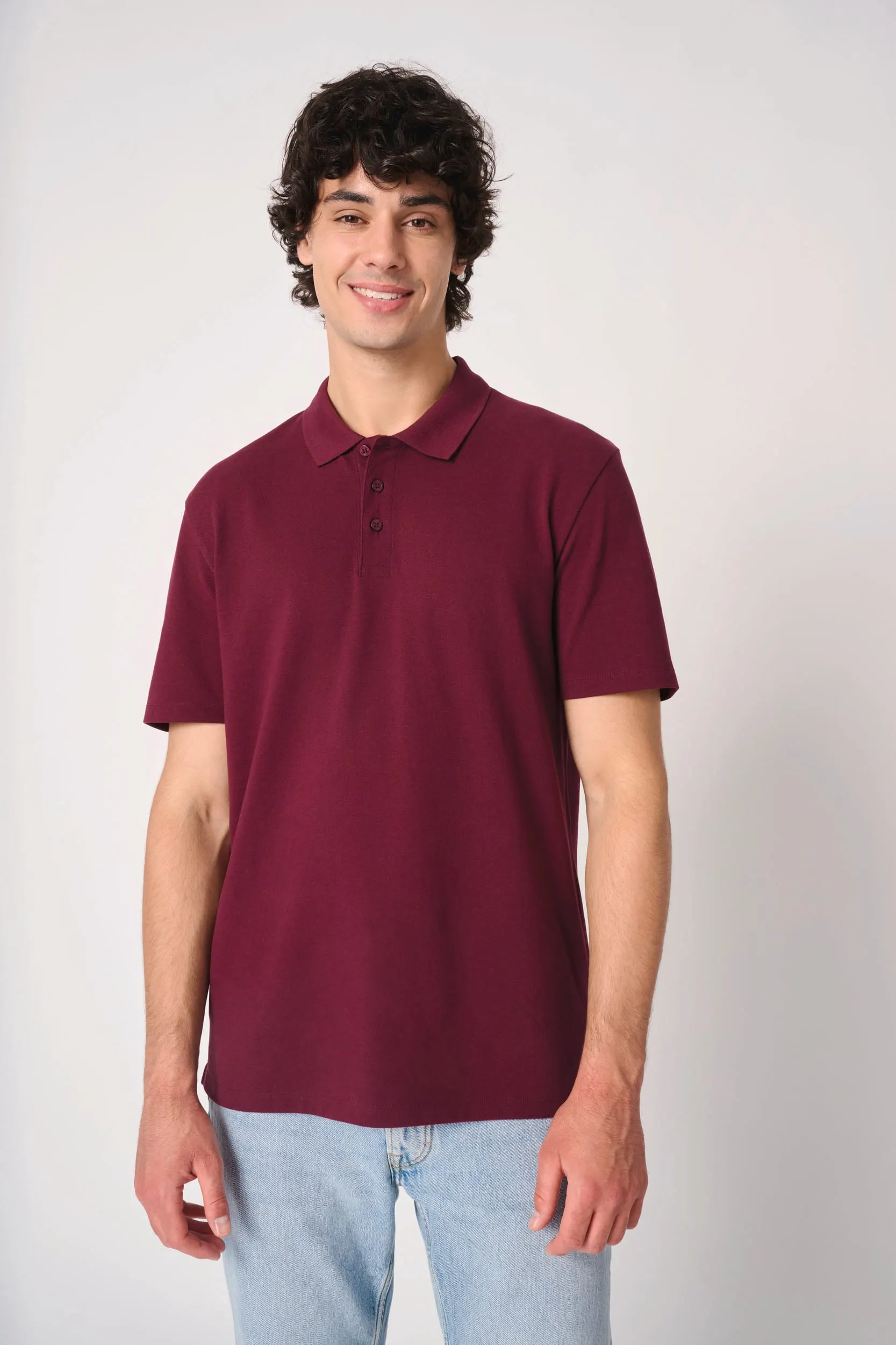 Polo punto piqué hombre