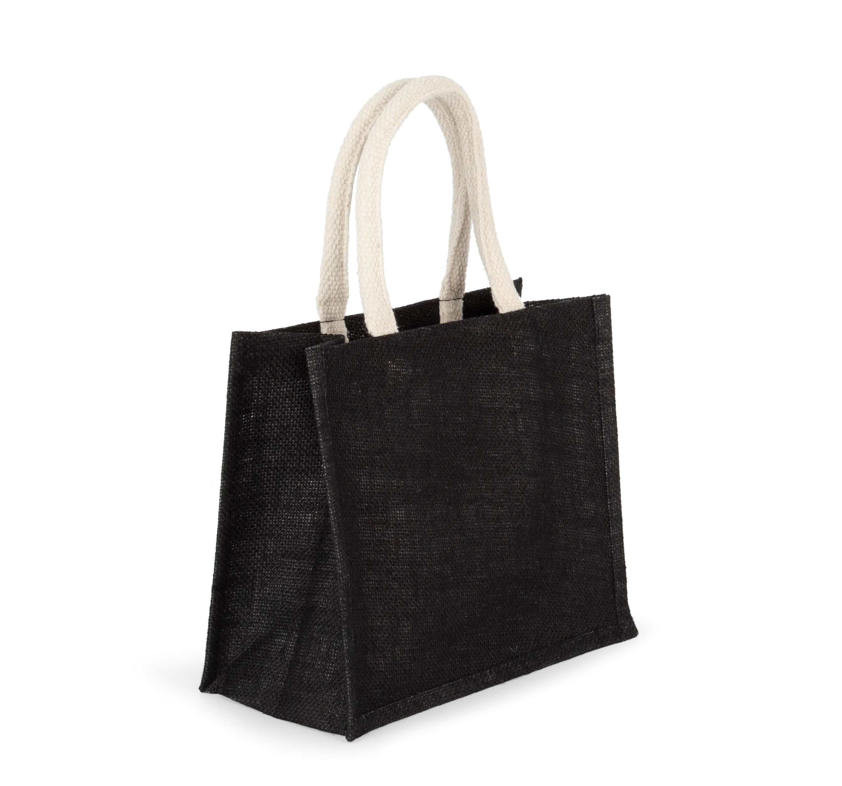 Bolsa estilo tote de tela de yute, modelo mediano