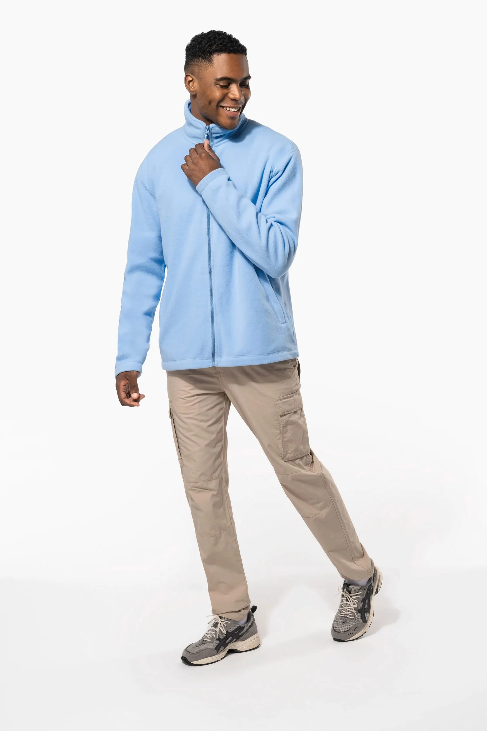 Chaqueta micropolar con cremallera hombre