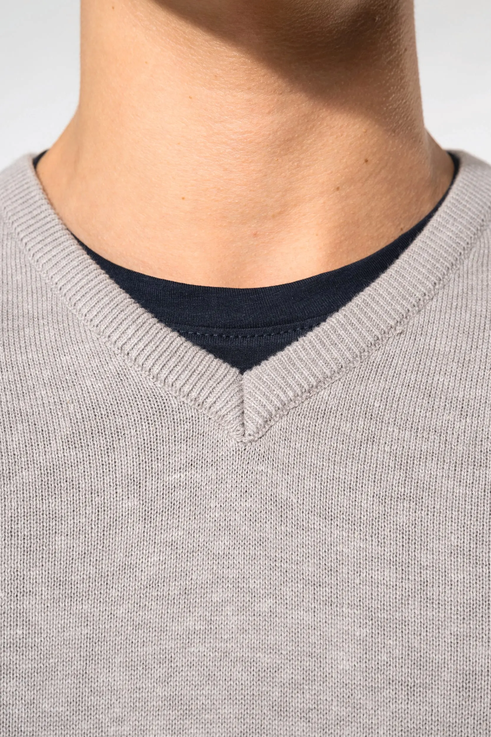 Jersey cuello de pico sin mangas