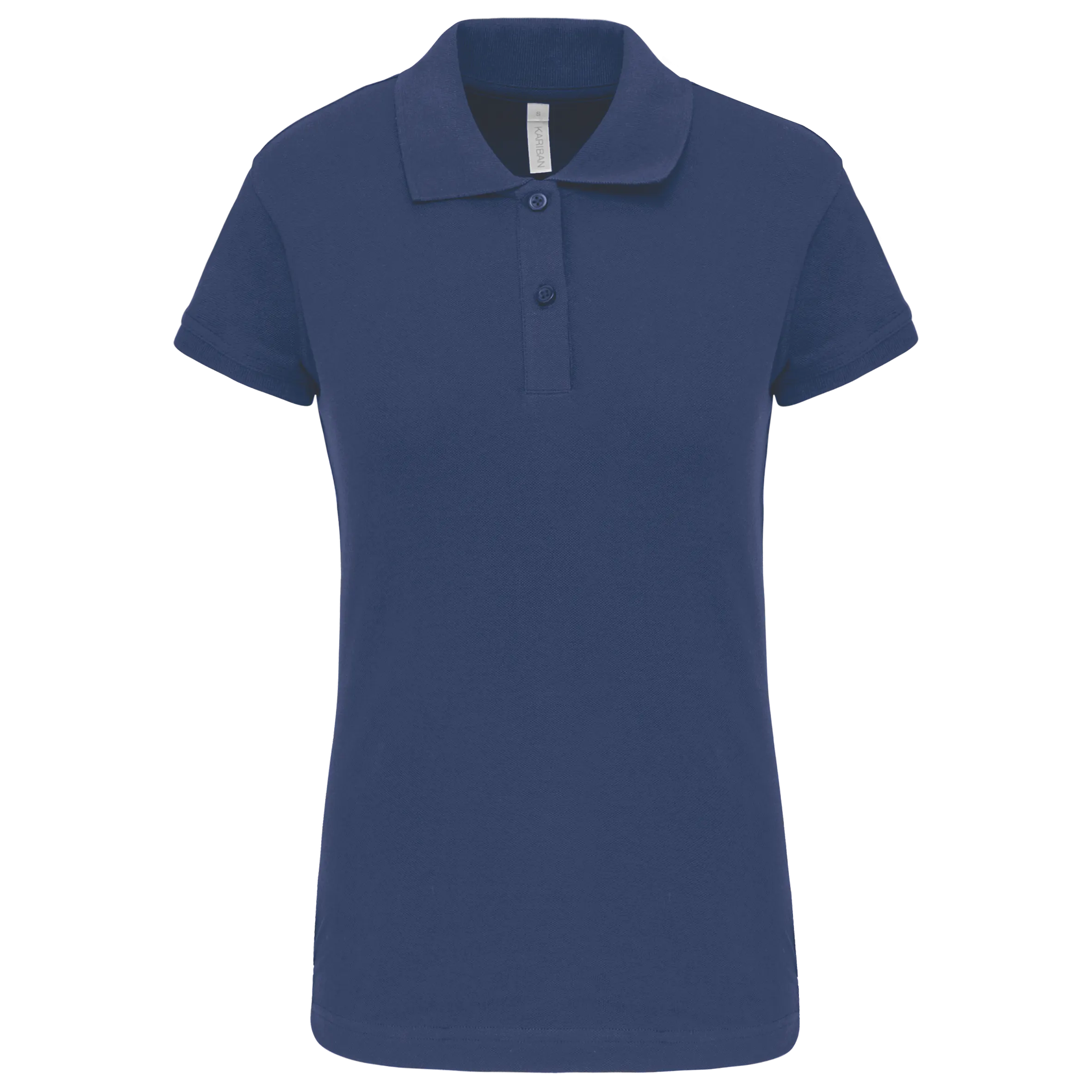 Polo de punto piqué manga corta mujer