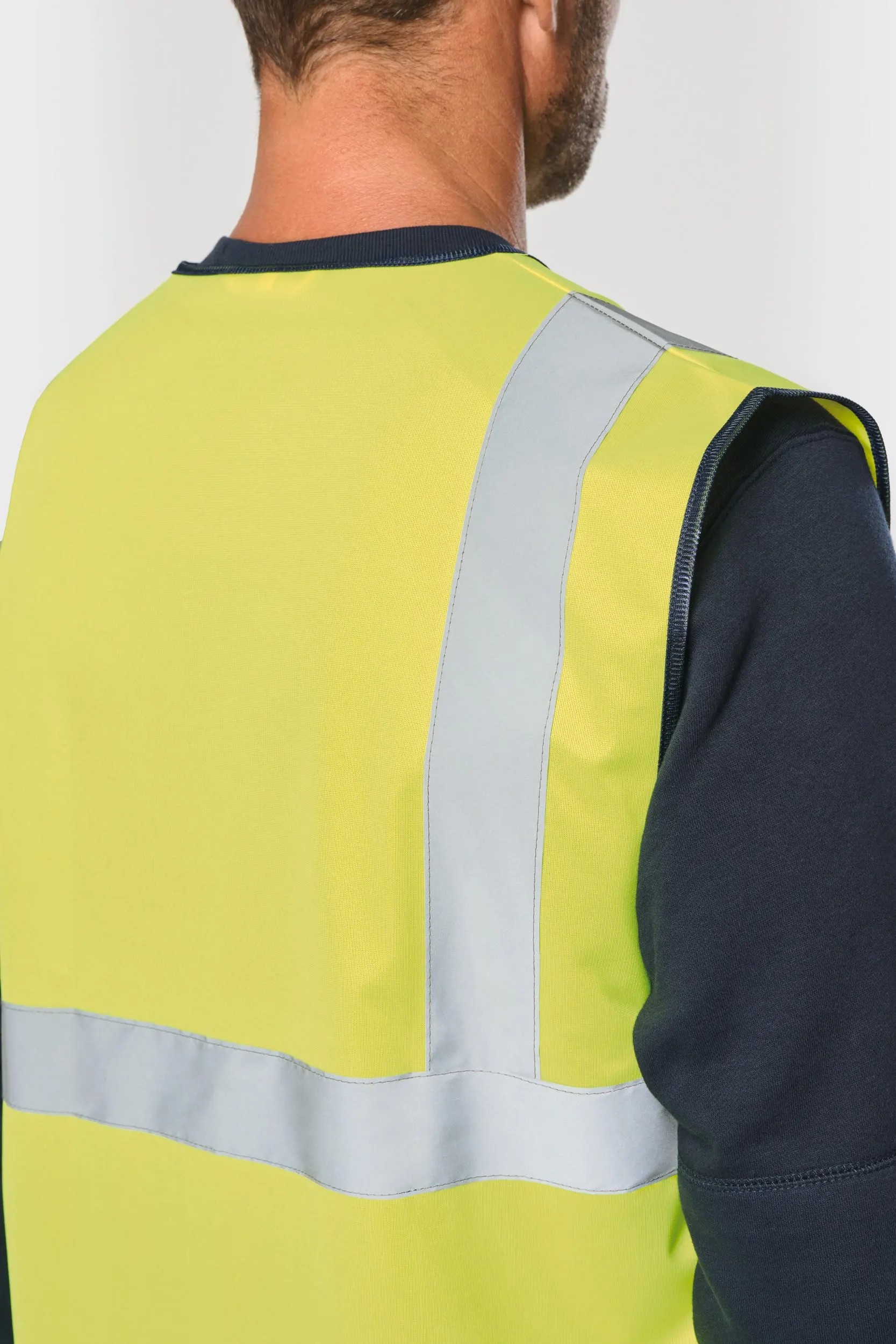 Chaleco de seguridad alta visibilidad reciclado con cremallera unisex