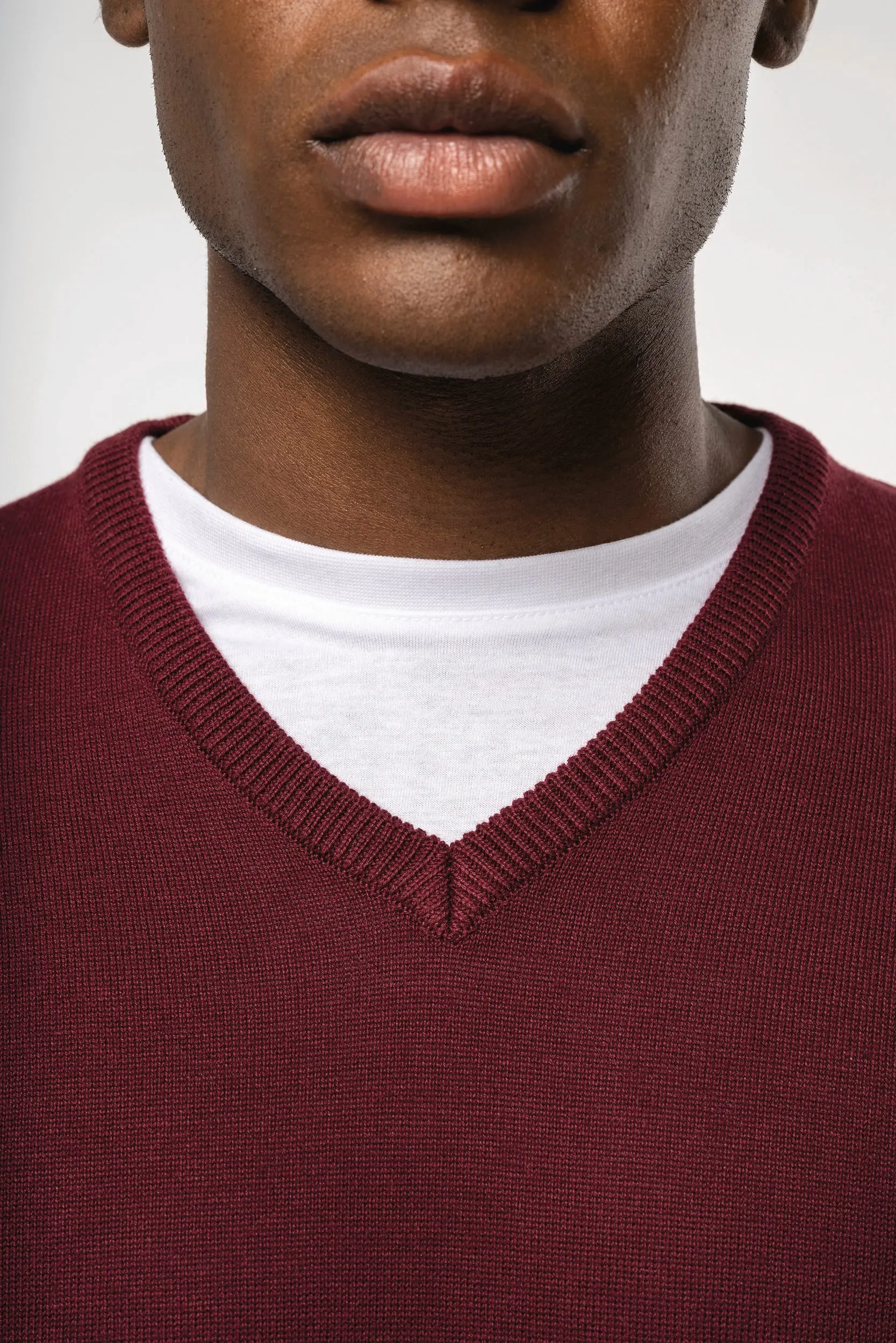 Jersey cuello de pico hombre