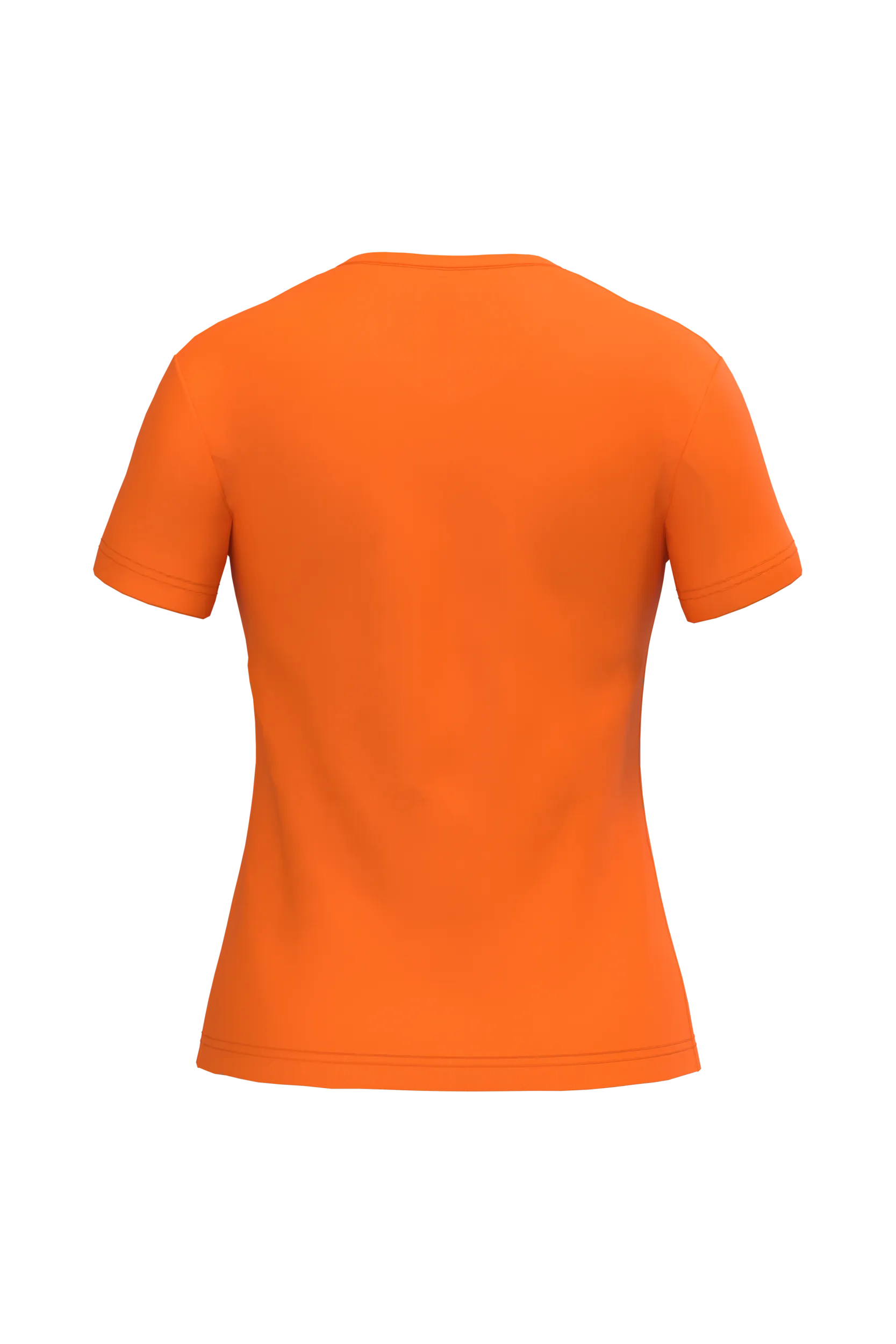 Camiseta de manga cota y cuello de pico mujer