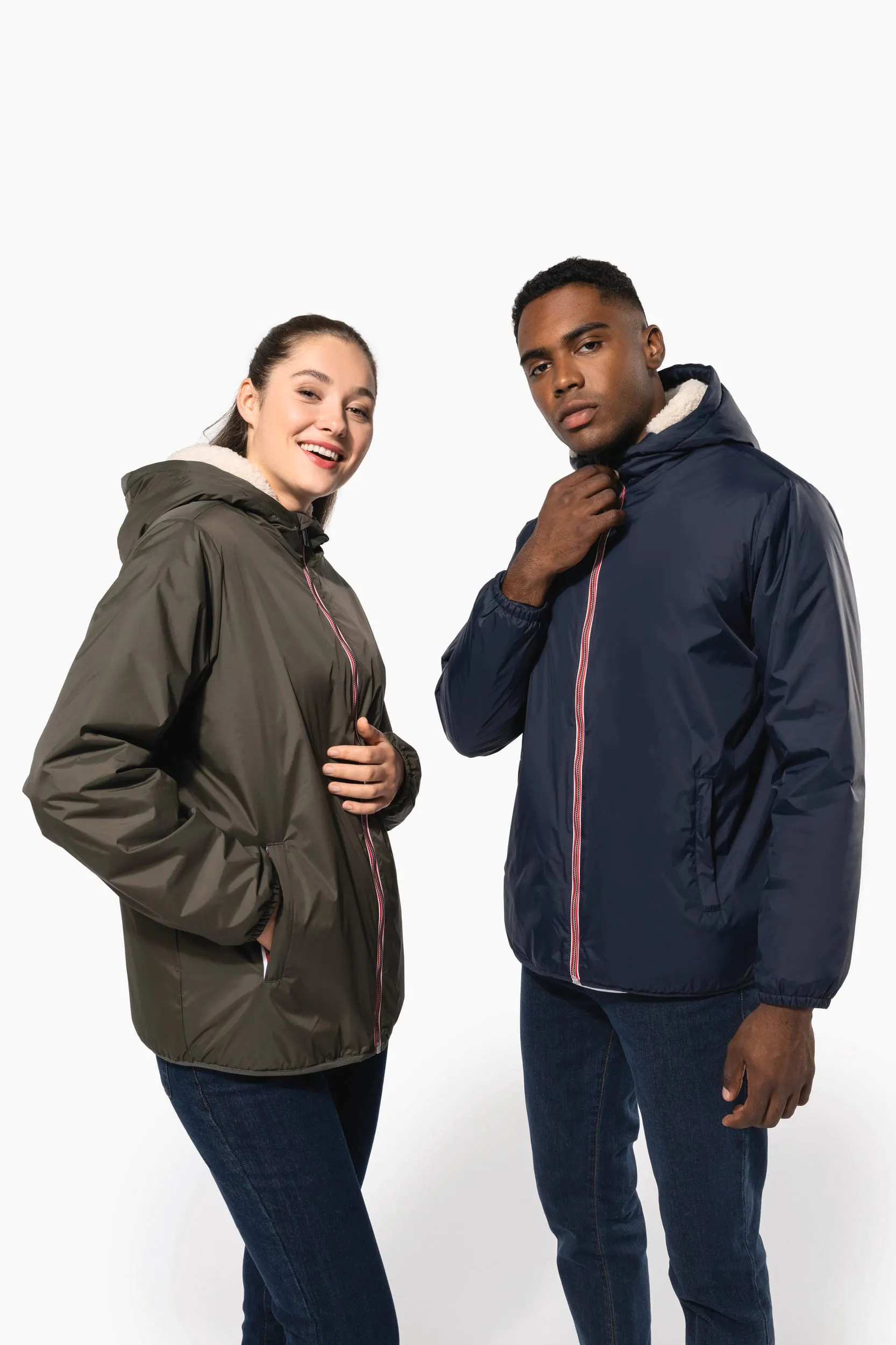 Chaqueta con forro de sherpa unisex