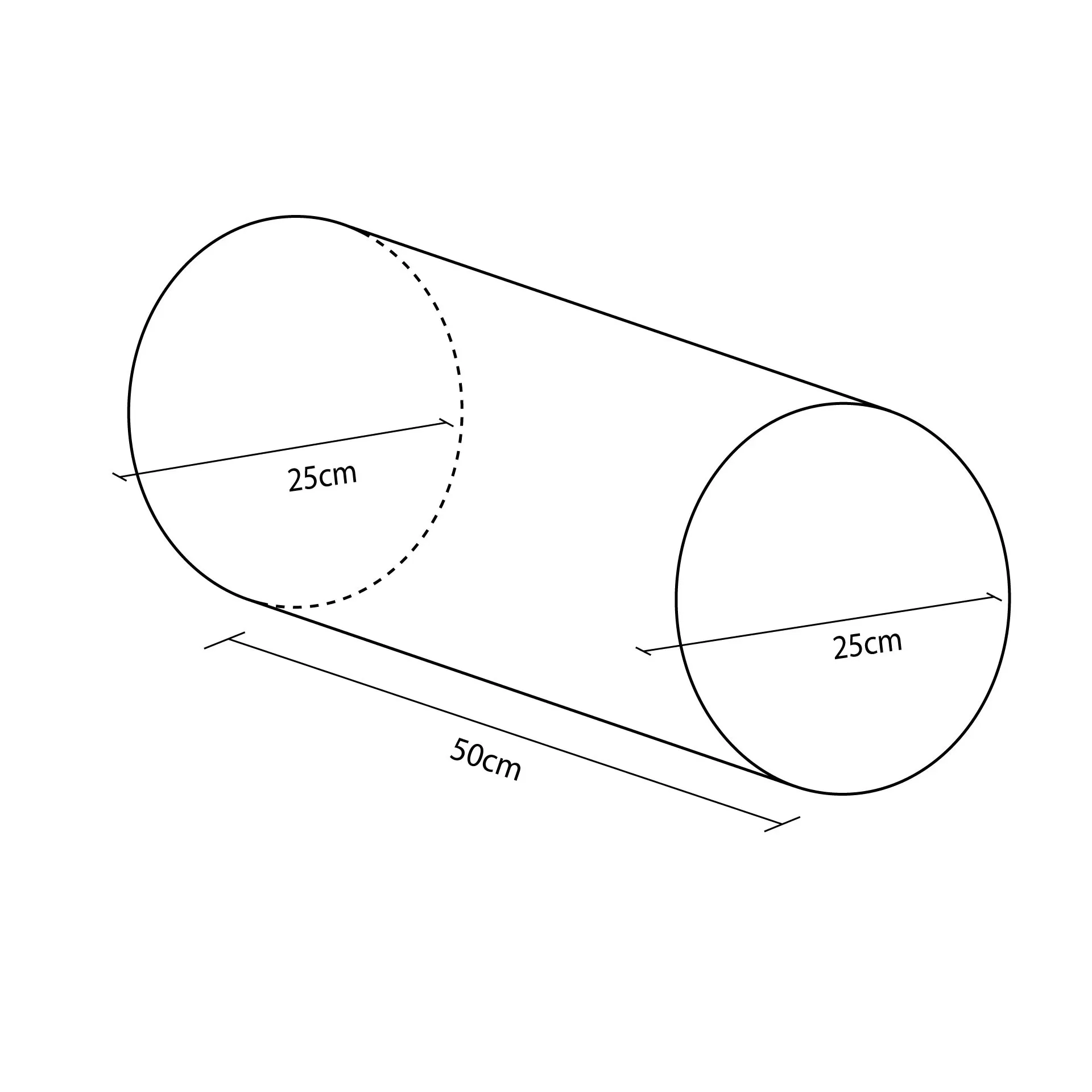 FIGURA MINI CILINDRO 50X25CM Ø