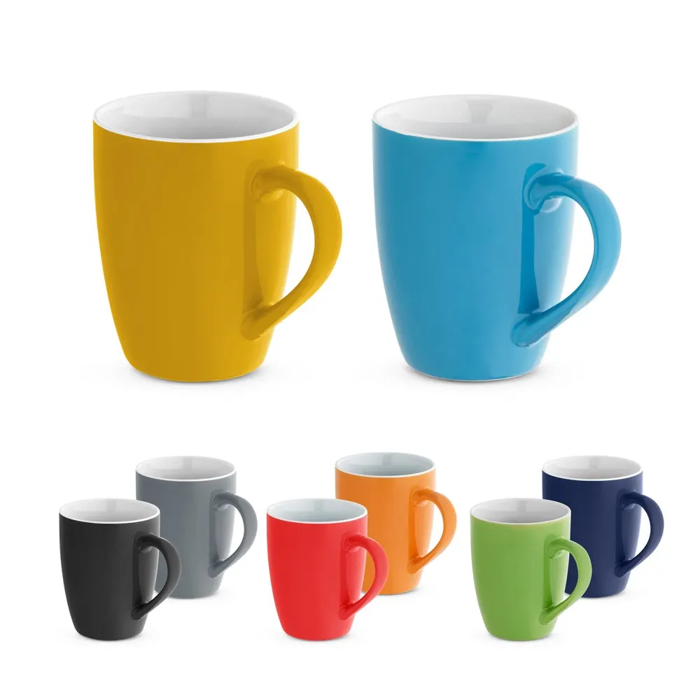 CINANDER. Taza de cerámica con acabado brillante, 370 ml