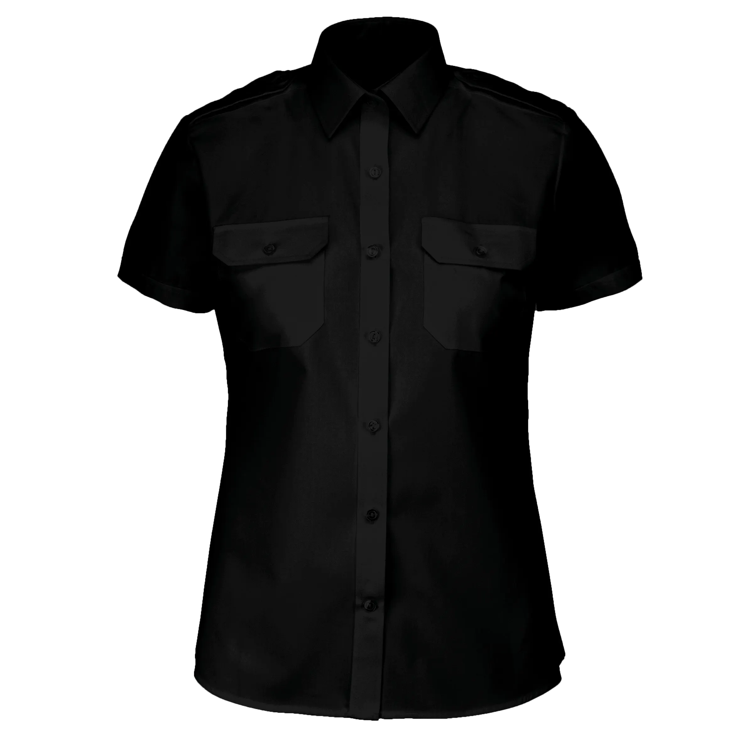 Camisa piloto manga corta mujer
