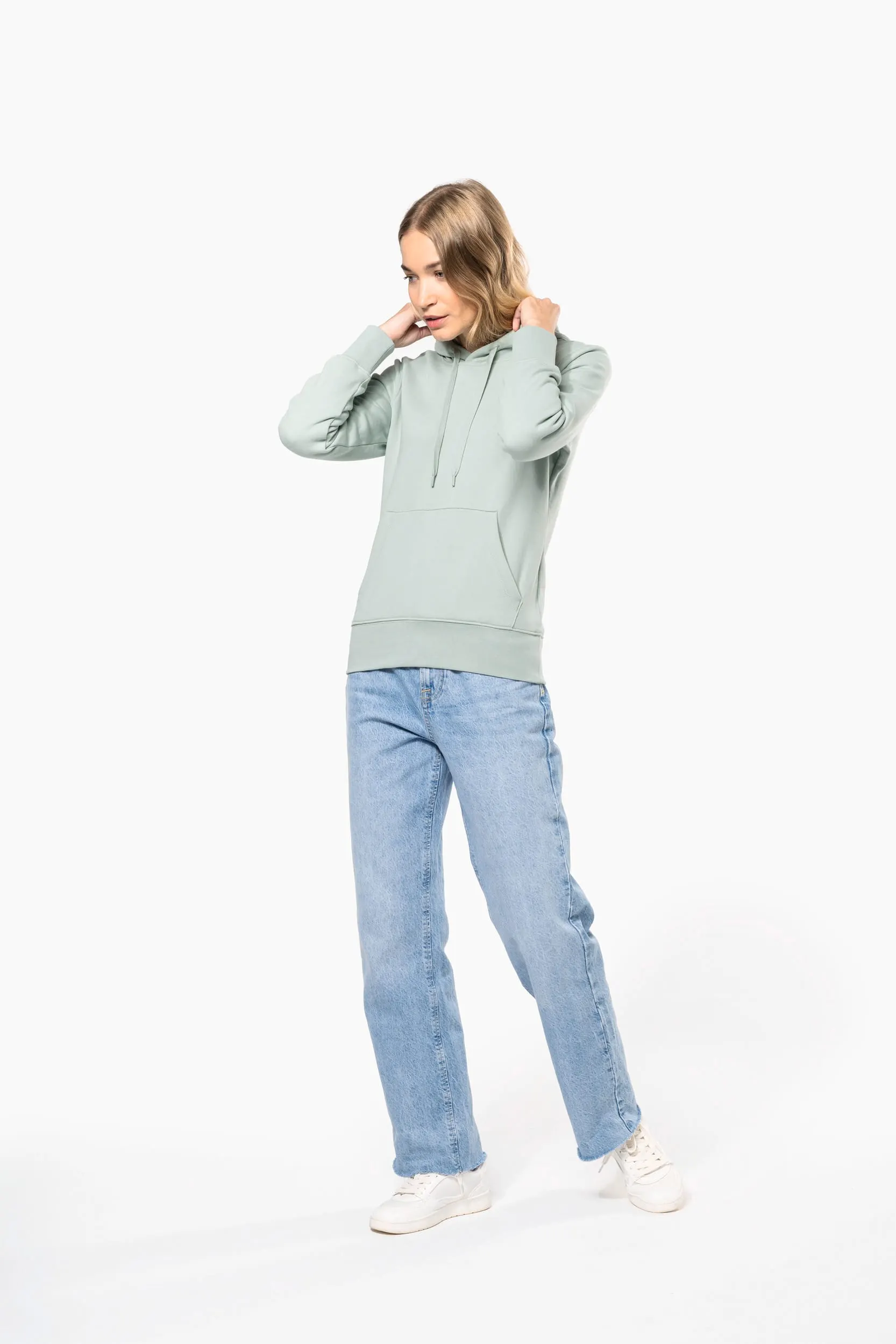 Sudadera capucha ecorresponsable mujer