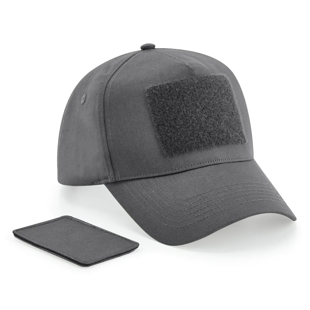 Gorra de 5 paneles con parche extraíble