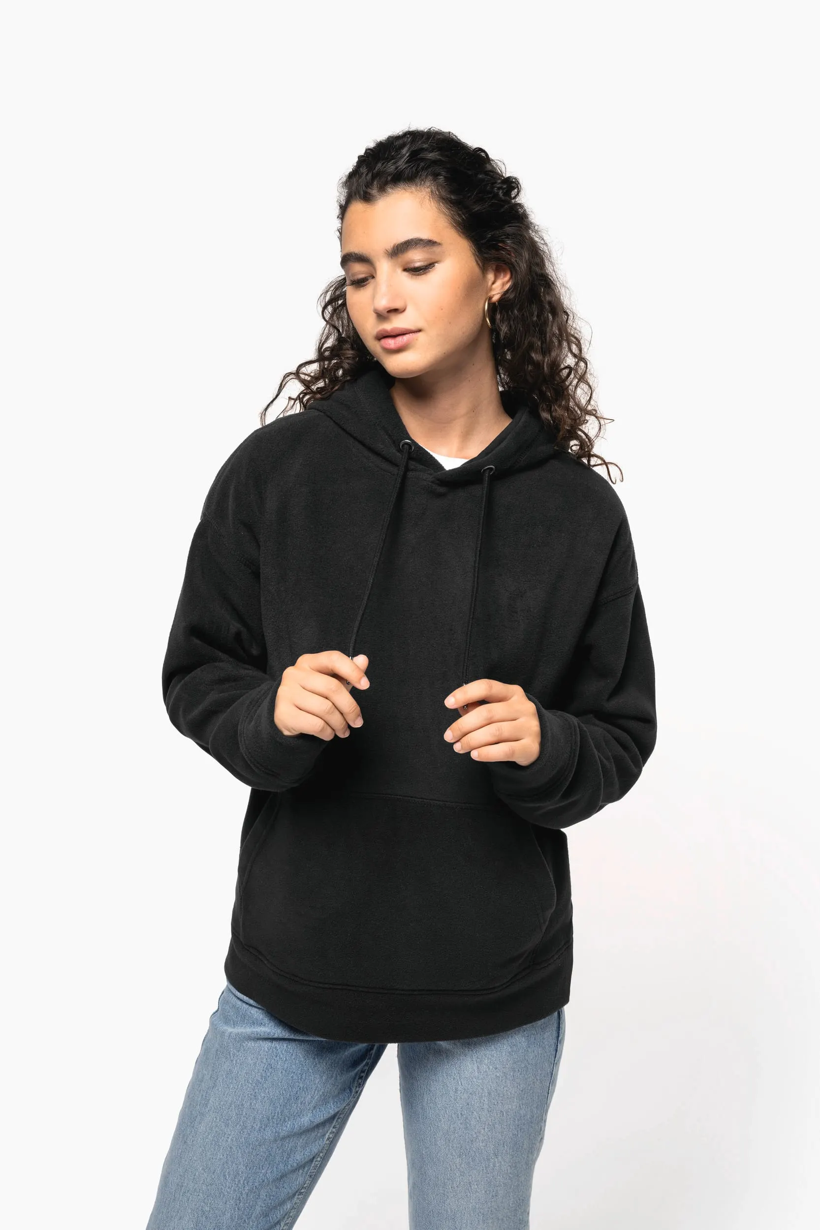 Sudadera oversize con capucha - micropolar reciclado - Unisex