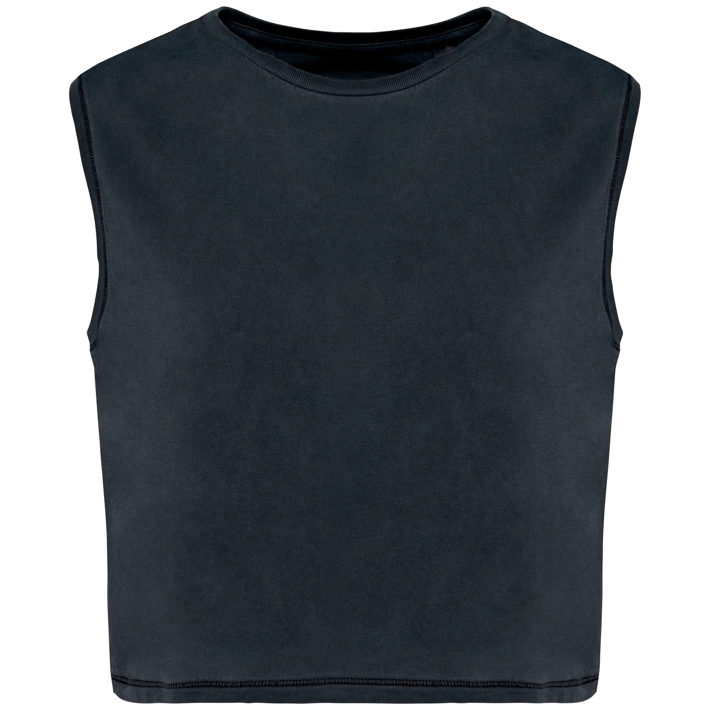 Camiseta crop ecorresponsable sin mangas mujer
