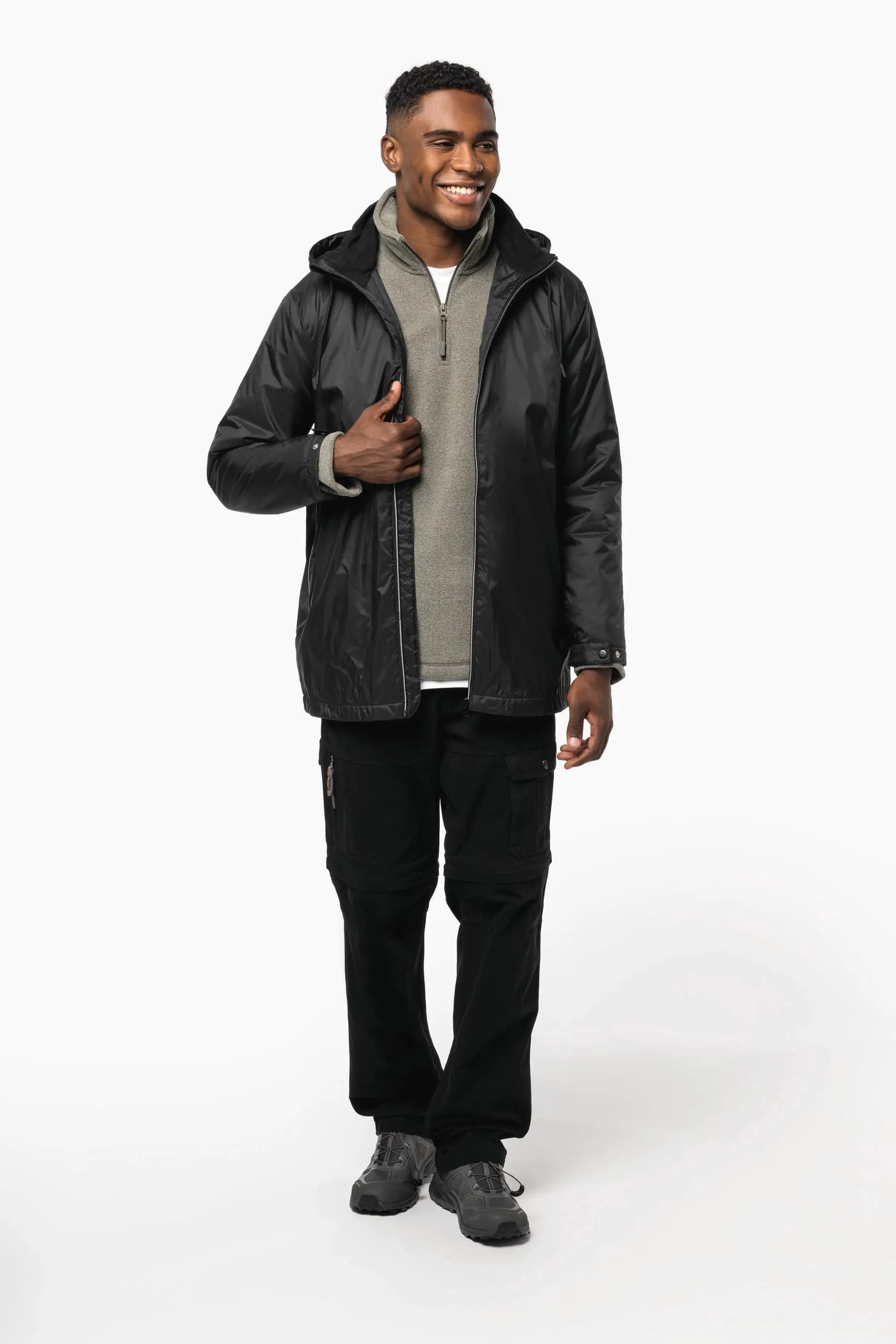 Chaqueta con capucha y forro de micropolar - Unisex