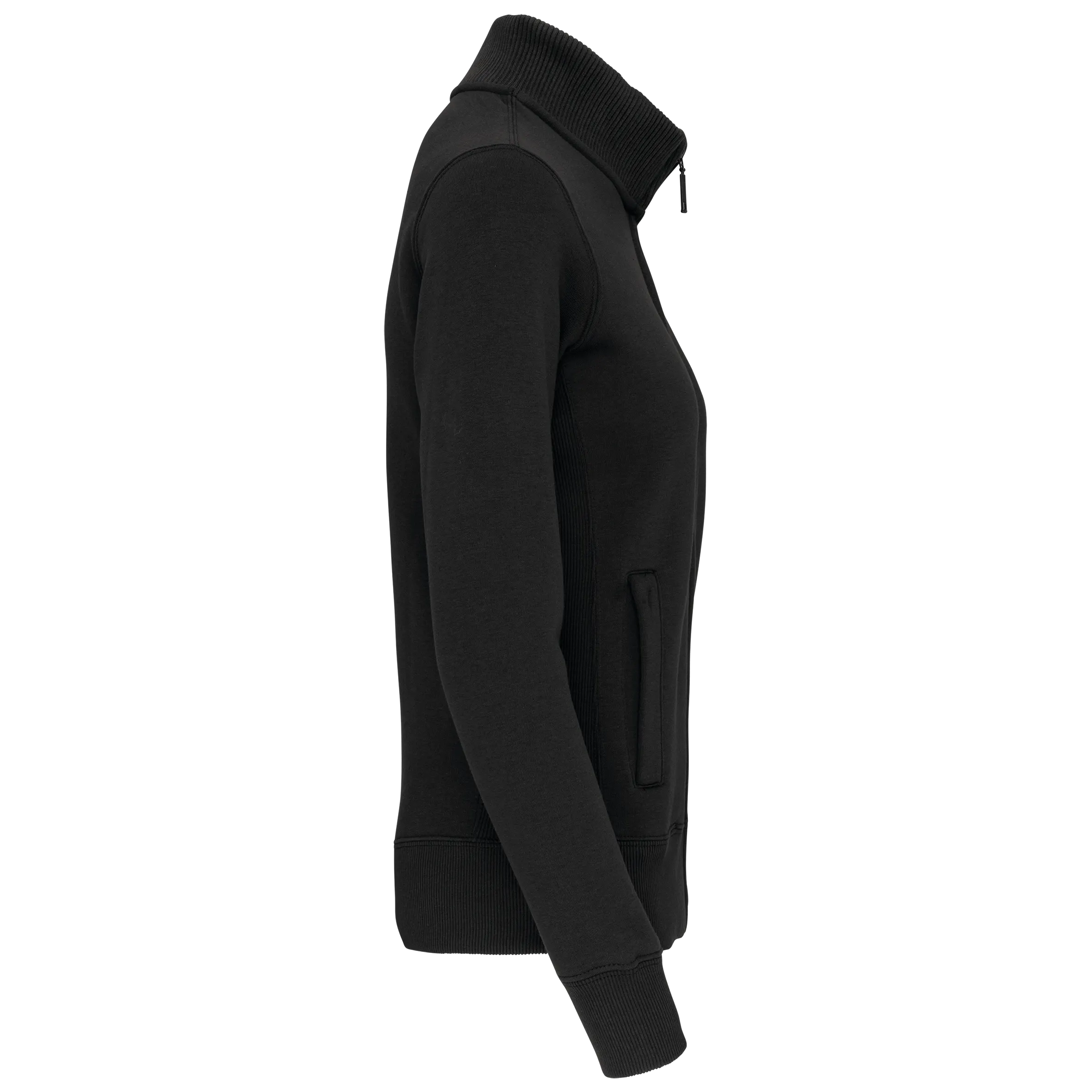 Chaqueta de felpa con cremallera mujer