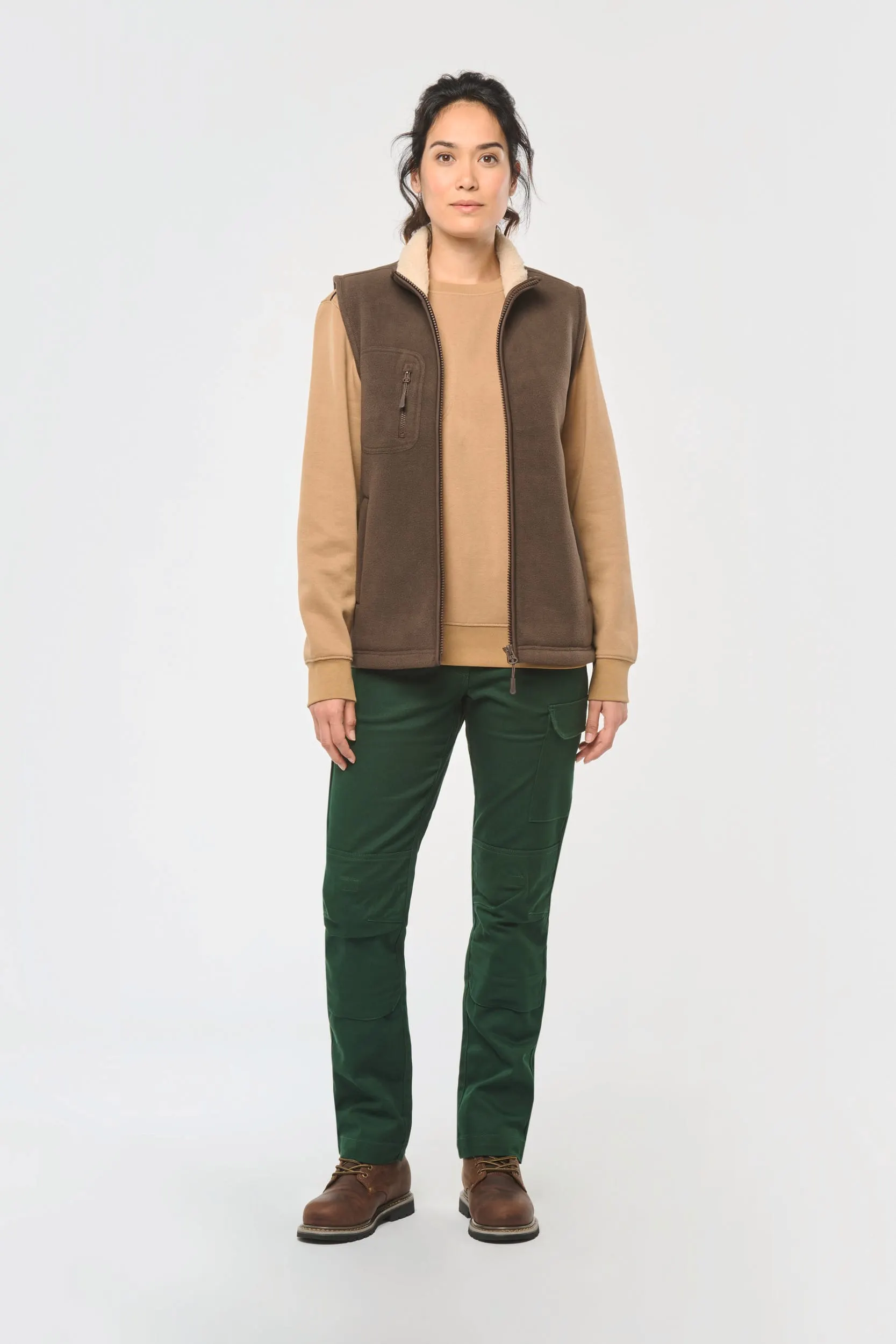 Chaleco polar con interior de sherpa unisex