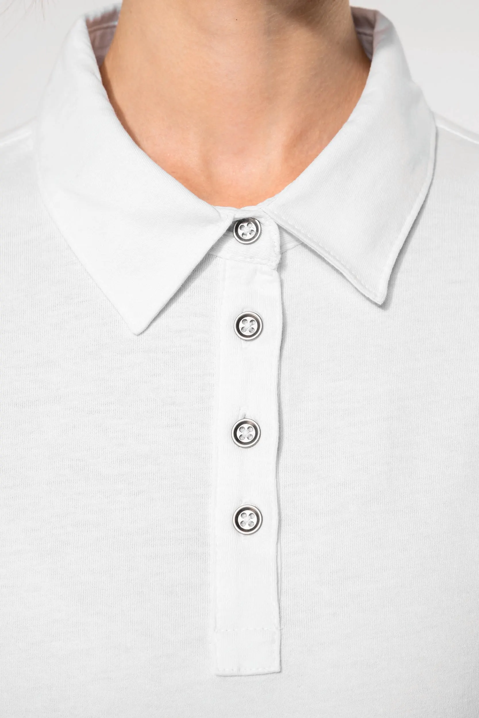 Polo jersey manga larga mujer