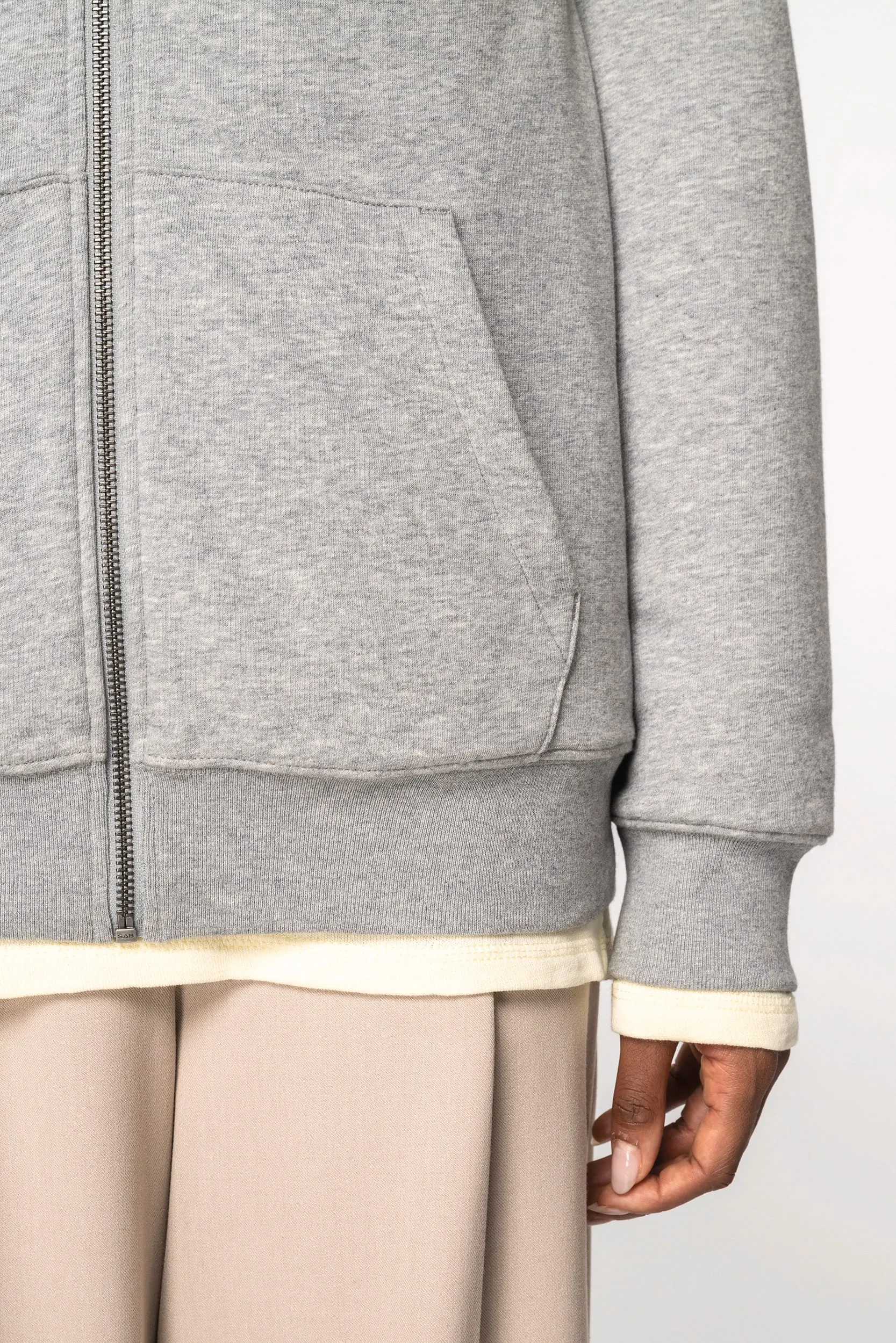 Sudadera ecorresponsable con cremallera y forro de sherpa unisex