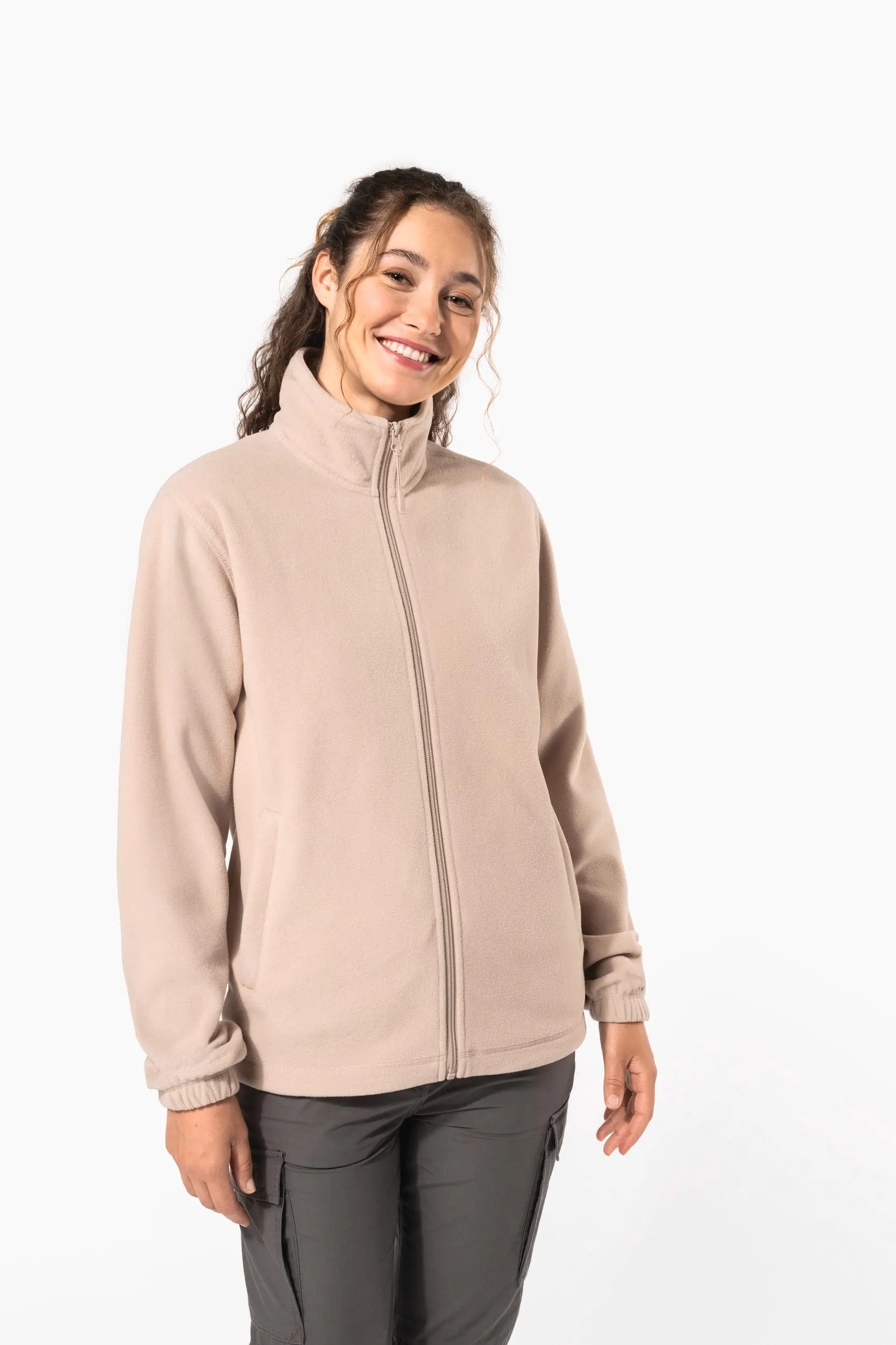 Chaqueta polar ajustable con puños elásticos