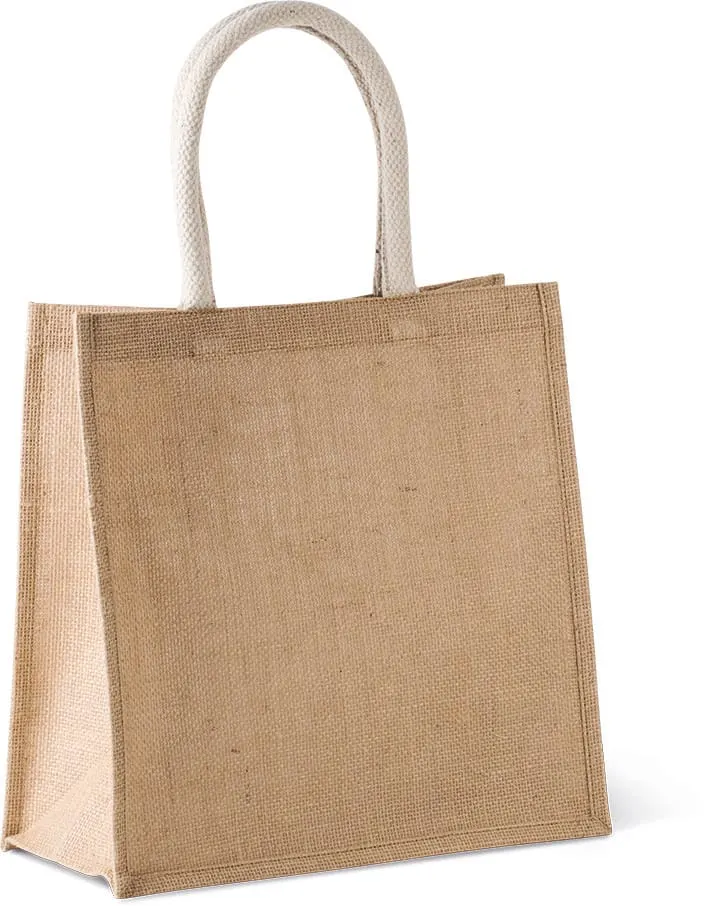 Bolsa estilo tote de tela de yute, modelo grande