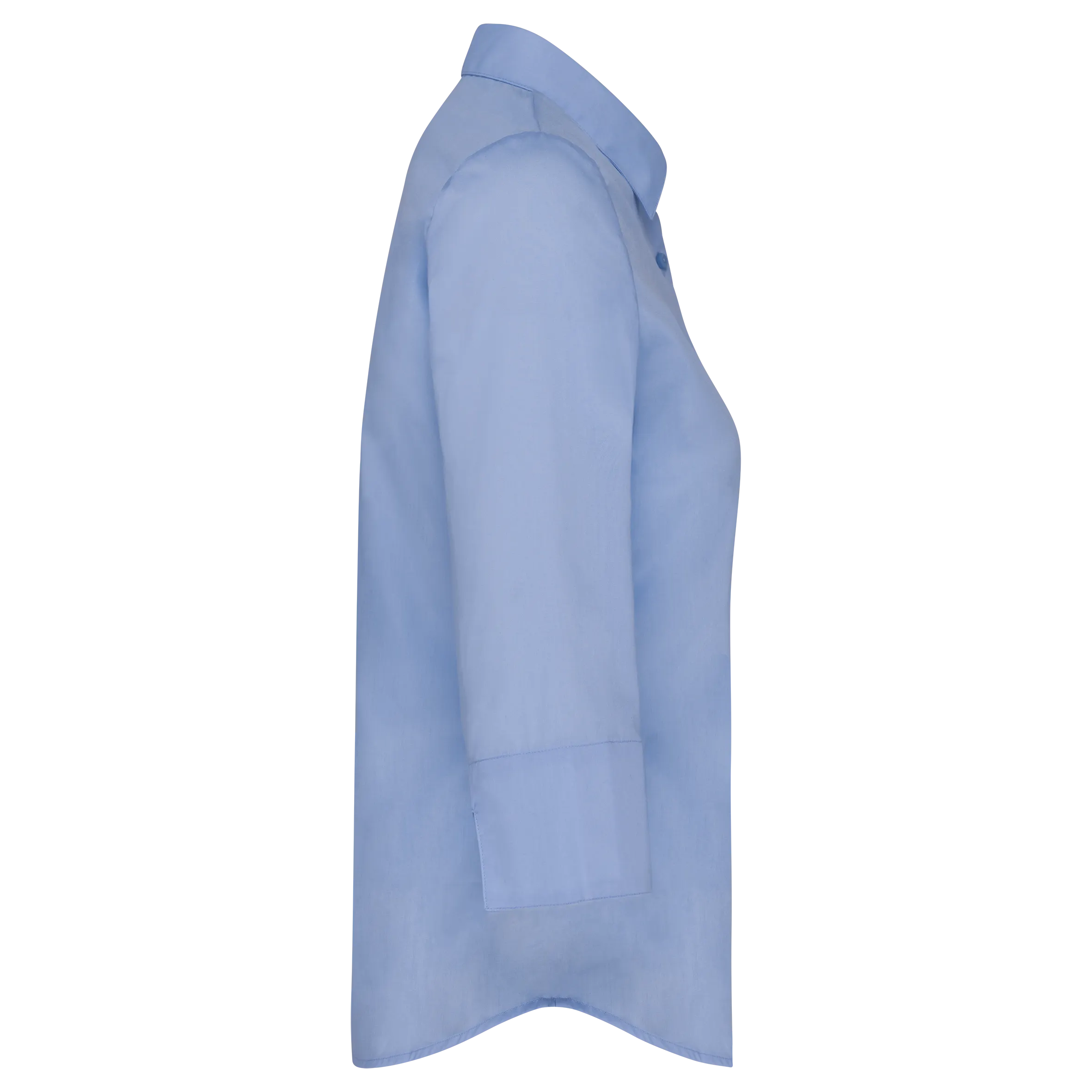 Camisa popelina de polialgodón manga 3/4 de fácil cuidado mujer
