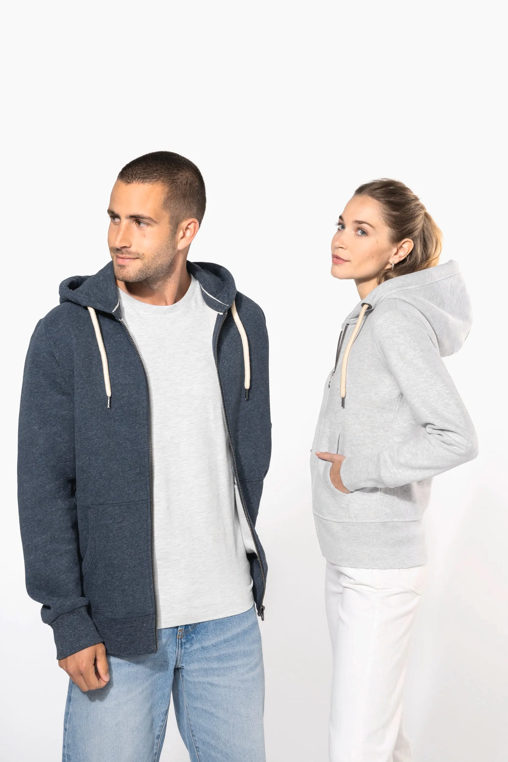 Sudadera vintage - cremallera y capucha mujer