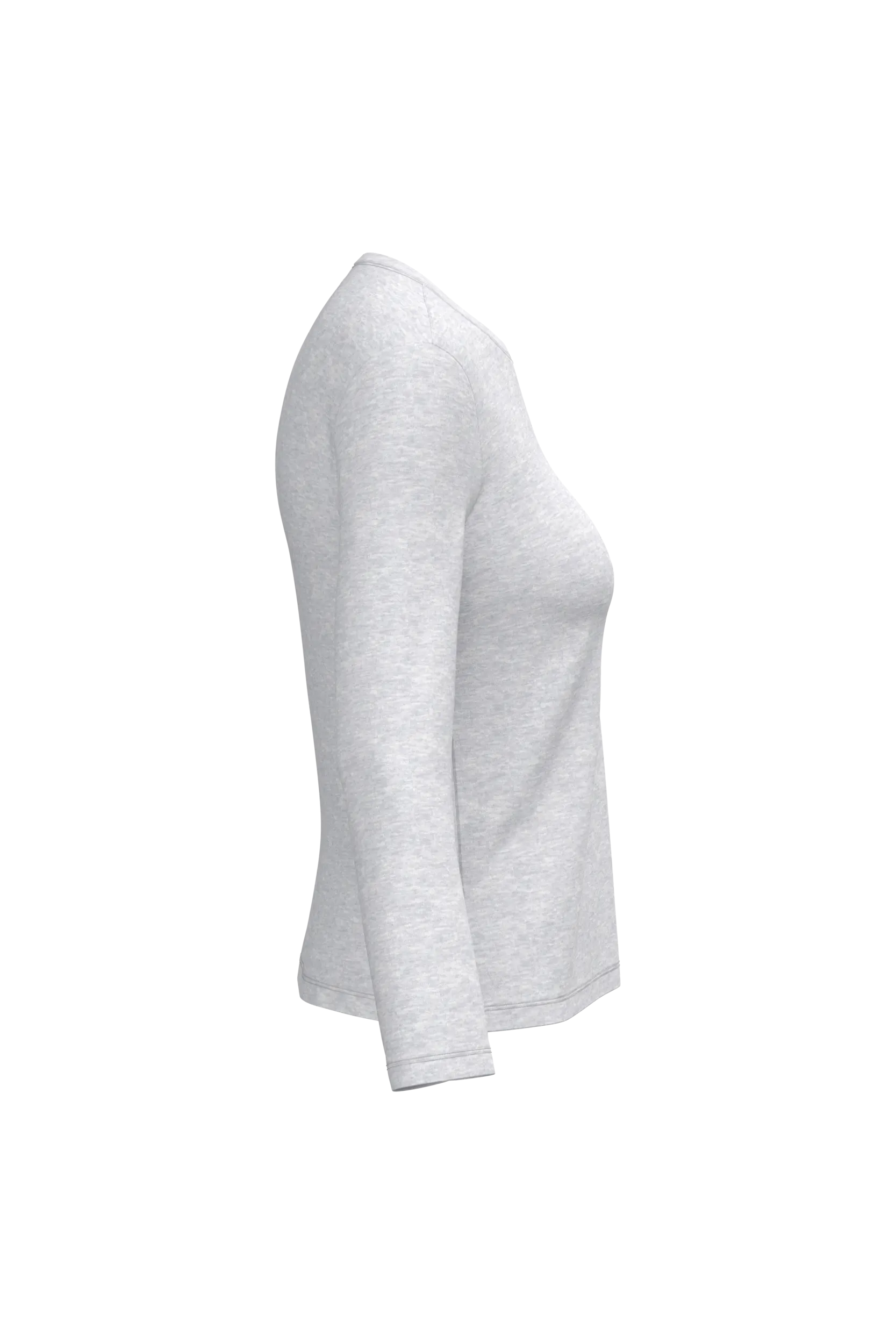 Camiseta manga larga y cuello redondo mujer