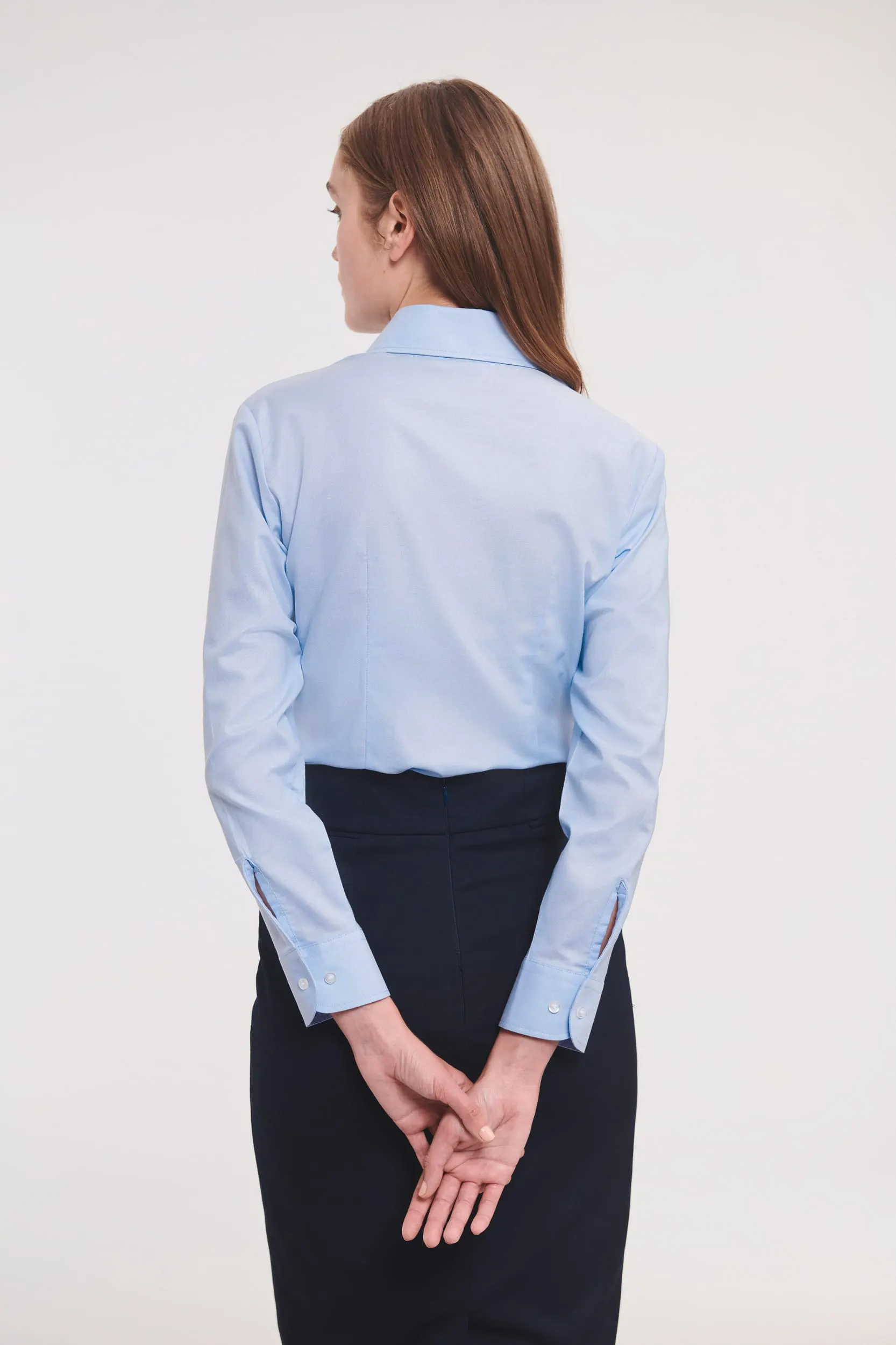 Camisa Oxford manga larga mujer