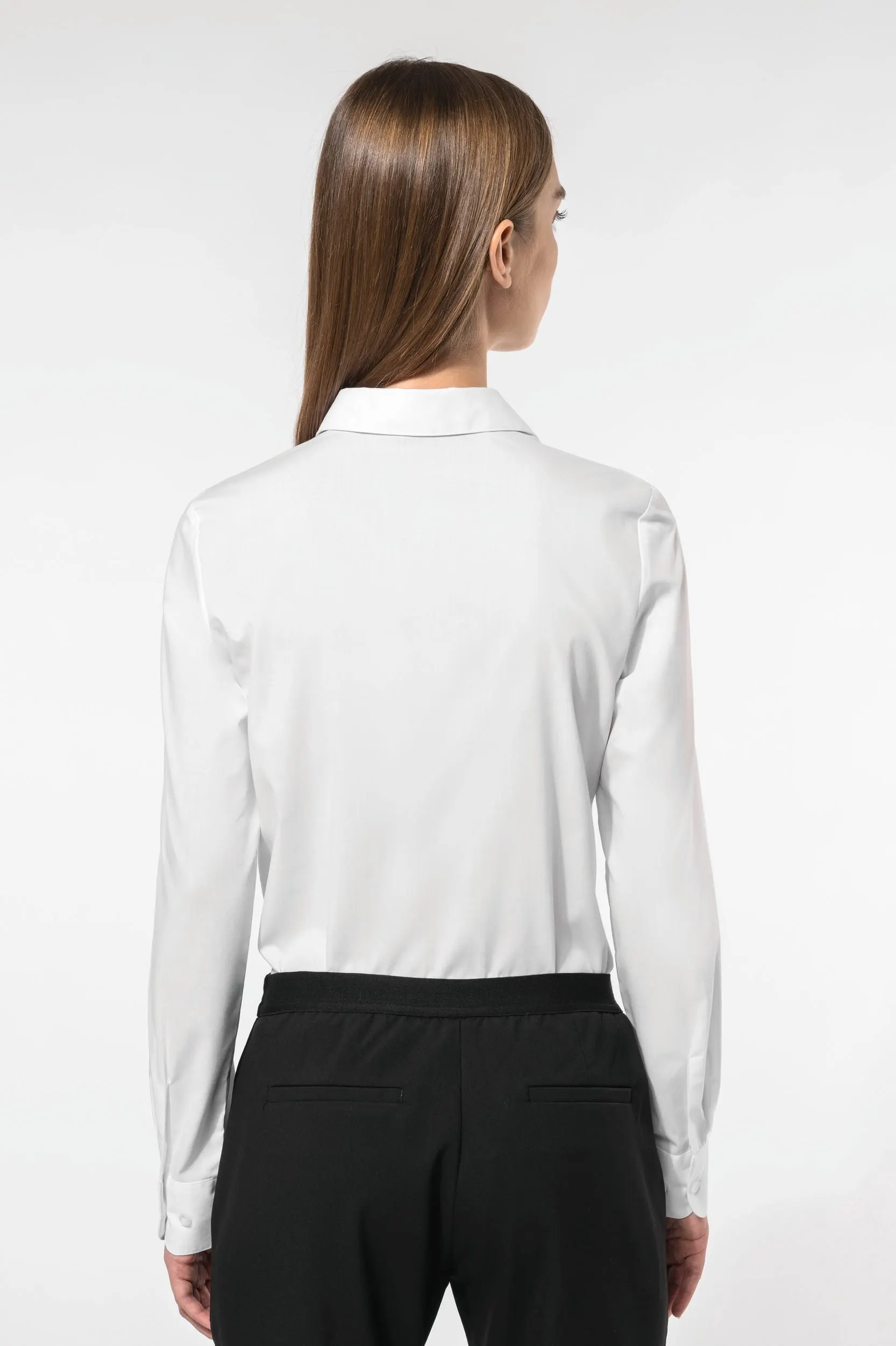 Camisa popelina de polialgodón de fácil cuidado para mujer