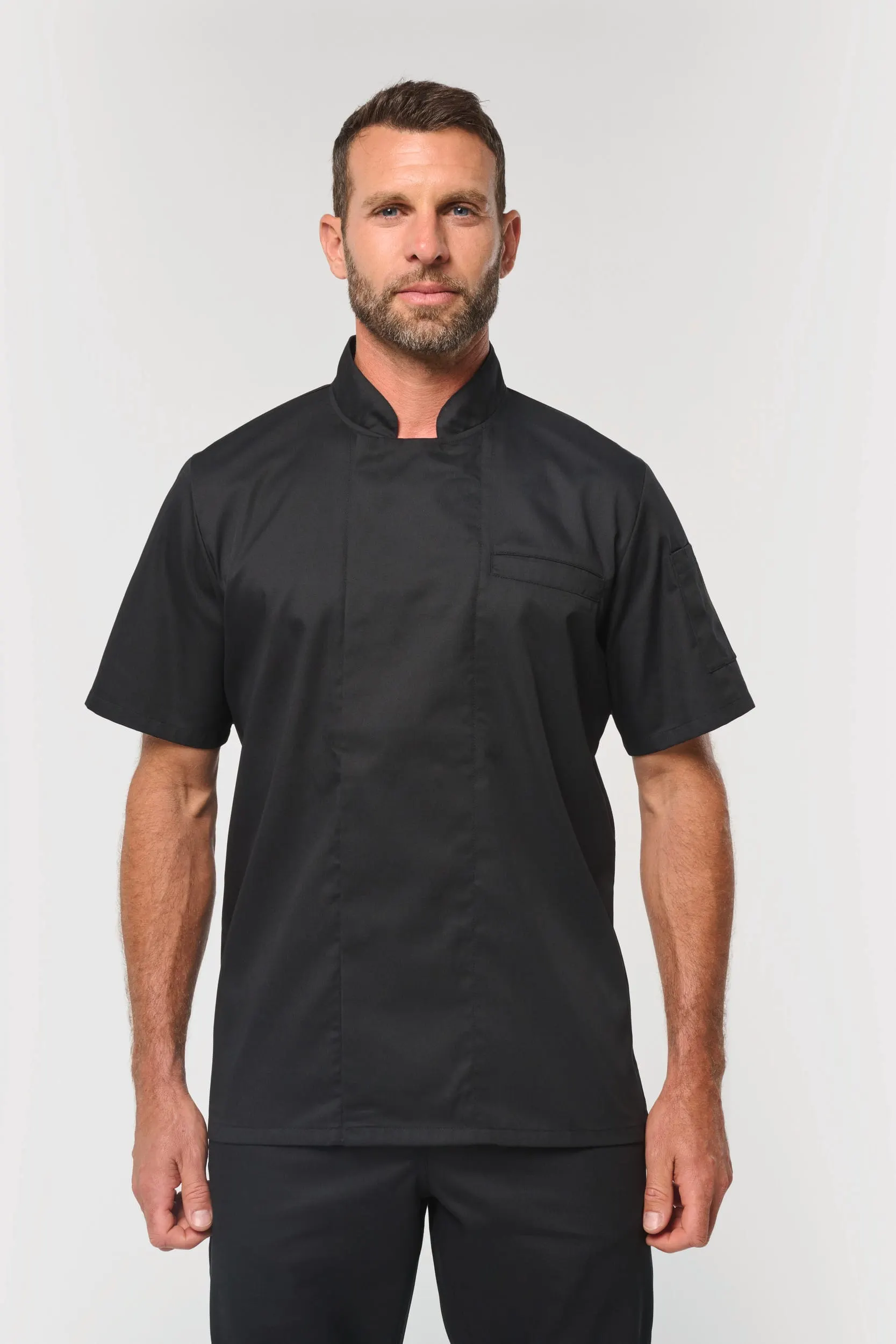Chaqueta de cocina ecorresponsable y transpirable de manga corta unisex